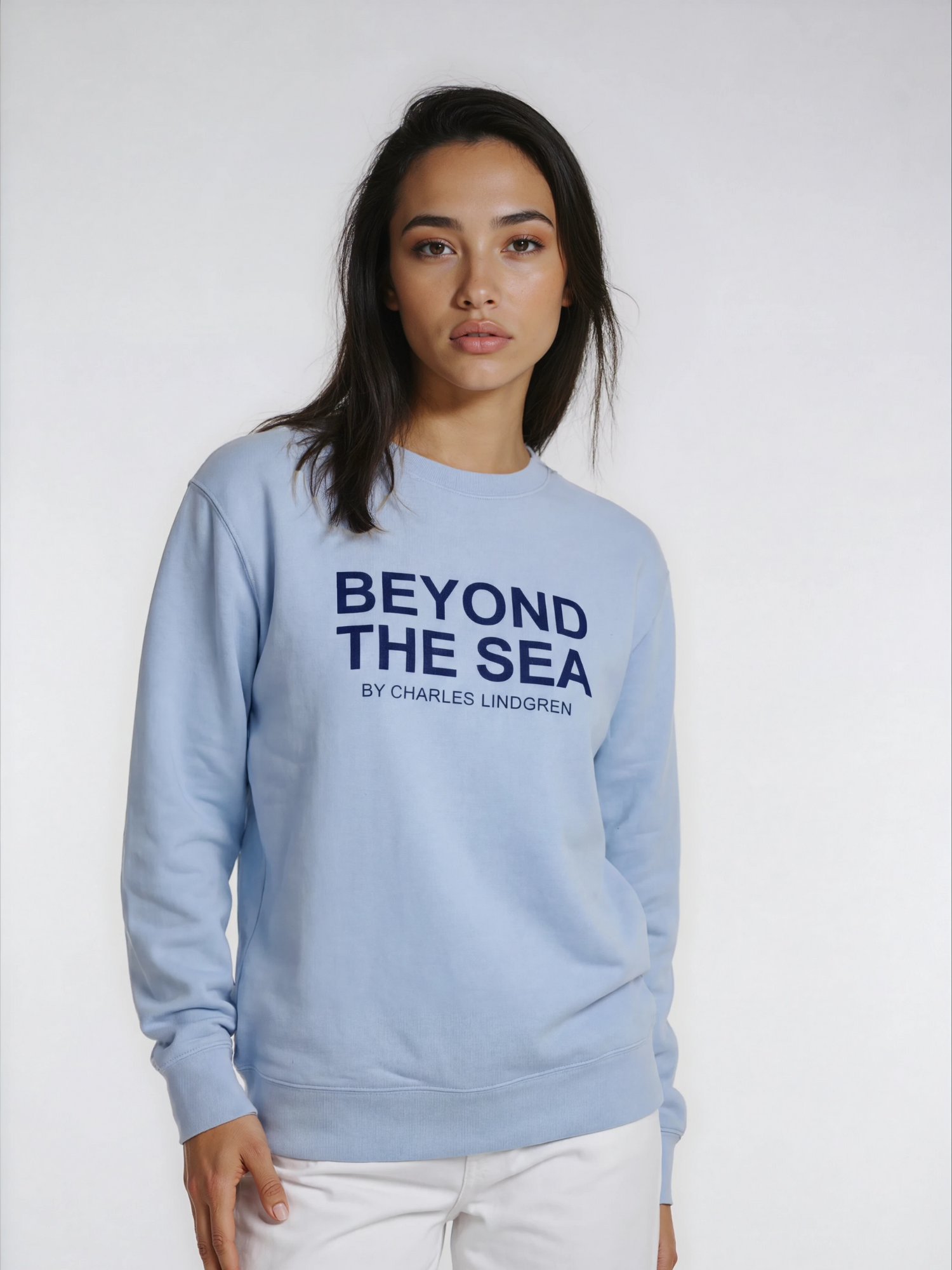 BEYOND_THE_SEA_Sweatshirt_Baby_blue_Damen_vorne