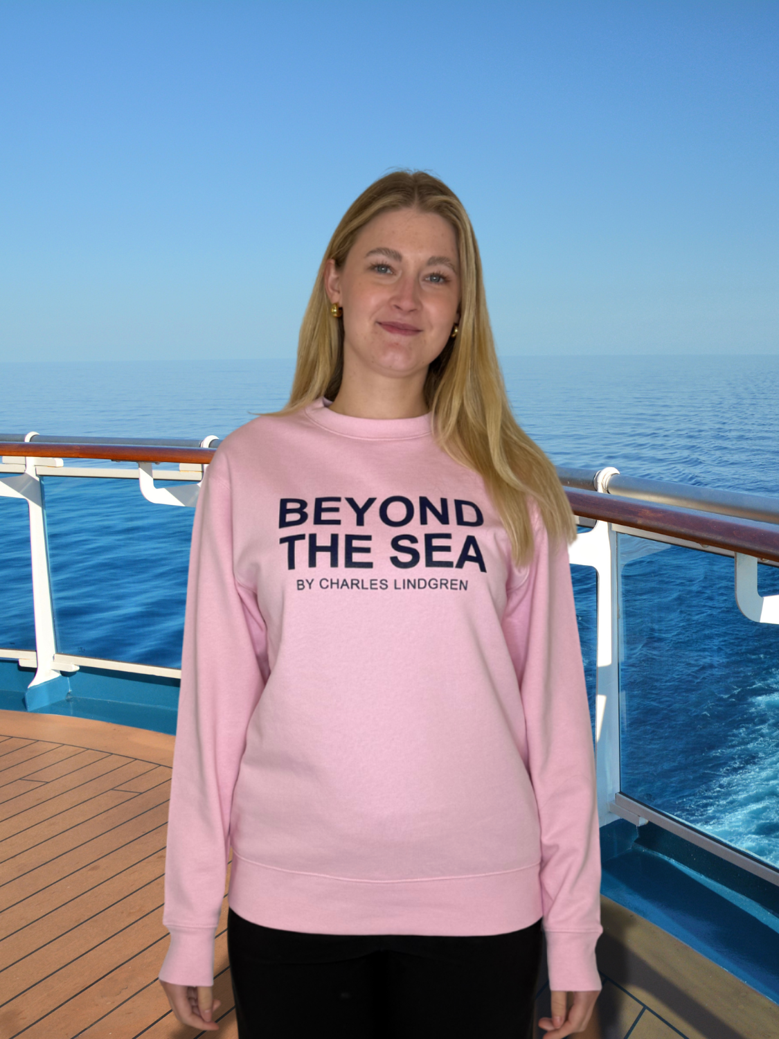 BEYOND THE SEA Sweatshirt rosa vorne kreuzfahrt