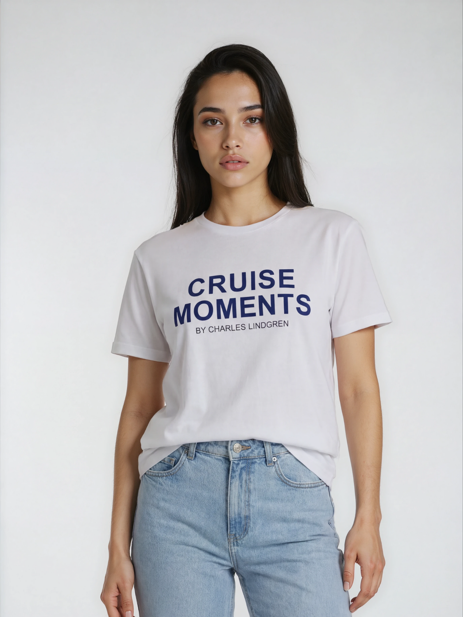 Charles Lindgren® – Damen T-Shirt „Cruise Moments“ in Weiß