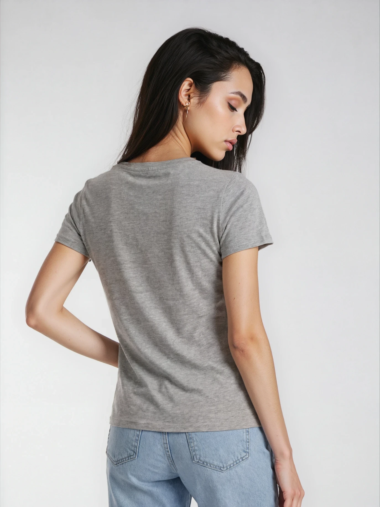 Charles Lindgren® – Damen T-Shirt „Charles and the Pioneer“ Grey Melange