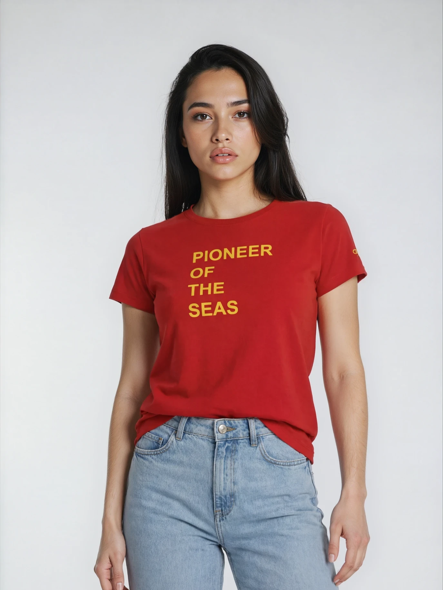 Charles Lindgren® – Damen T-Shirt „Pioneer of the Seas“ Rot