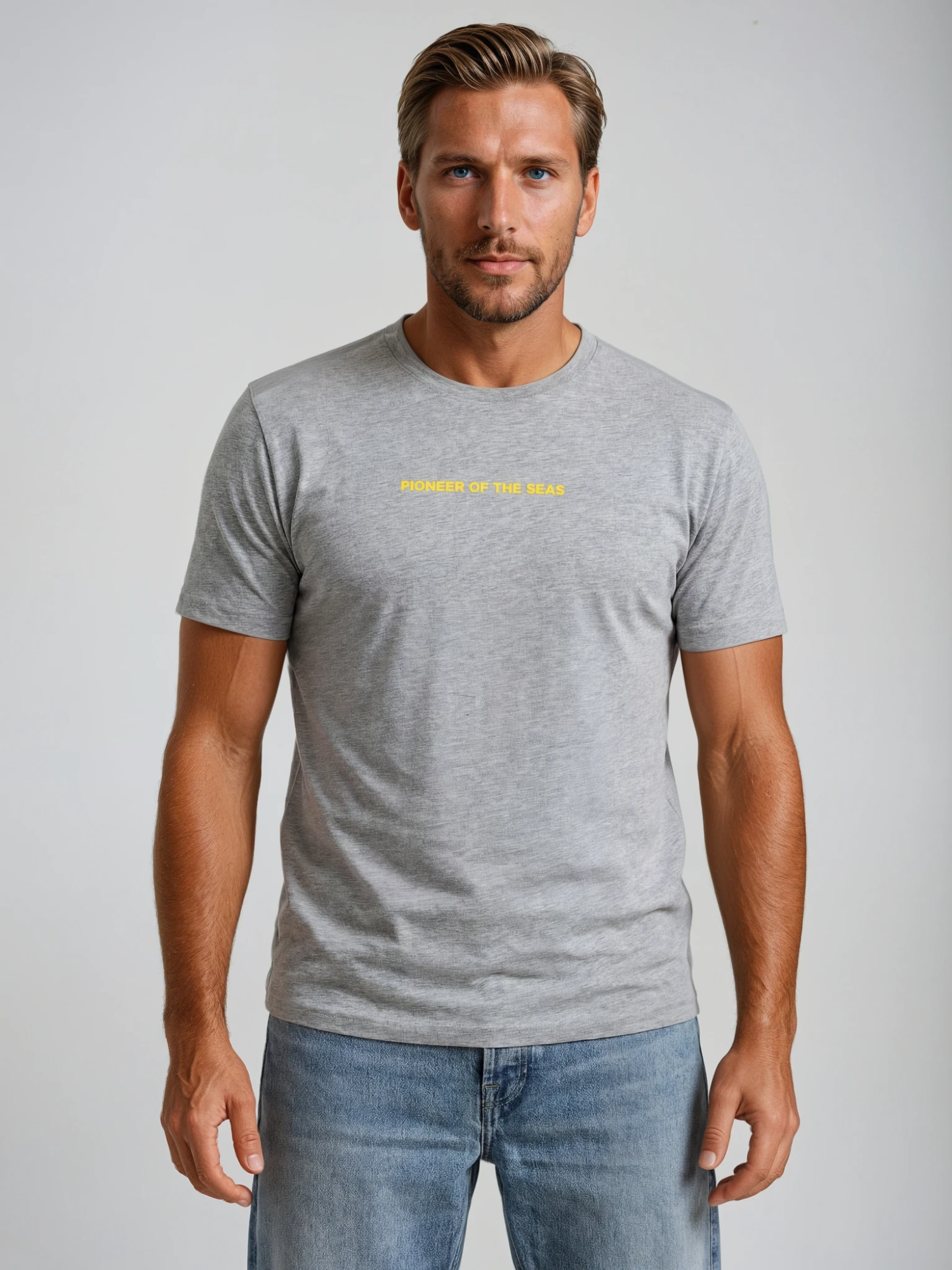 Charles Lindgren® – Herren T-Shirt „Pioneer of the Seas“ Grey Melange