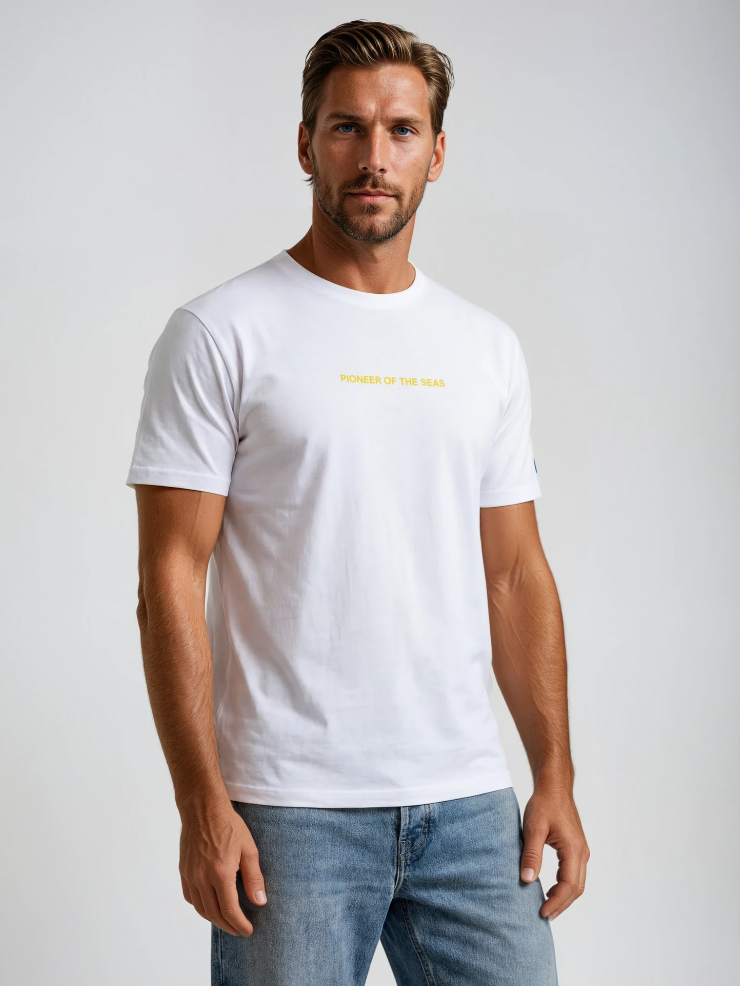 Charles Lindgren® – Herren T-Shirt „Pioneer of the Seas“ Weiß