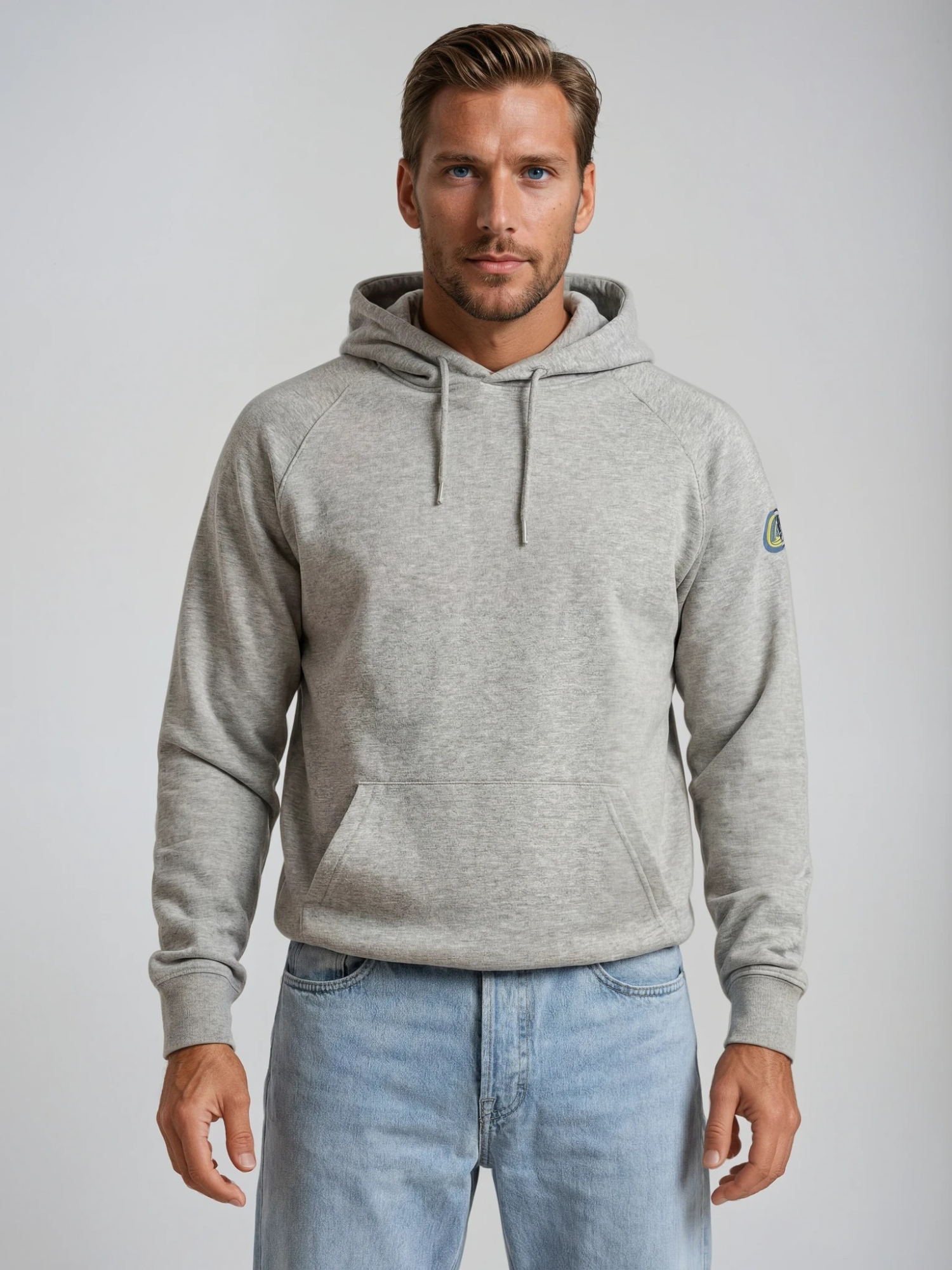 "Olympic" Hoodie, heather grey, Men's