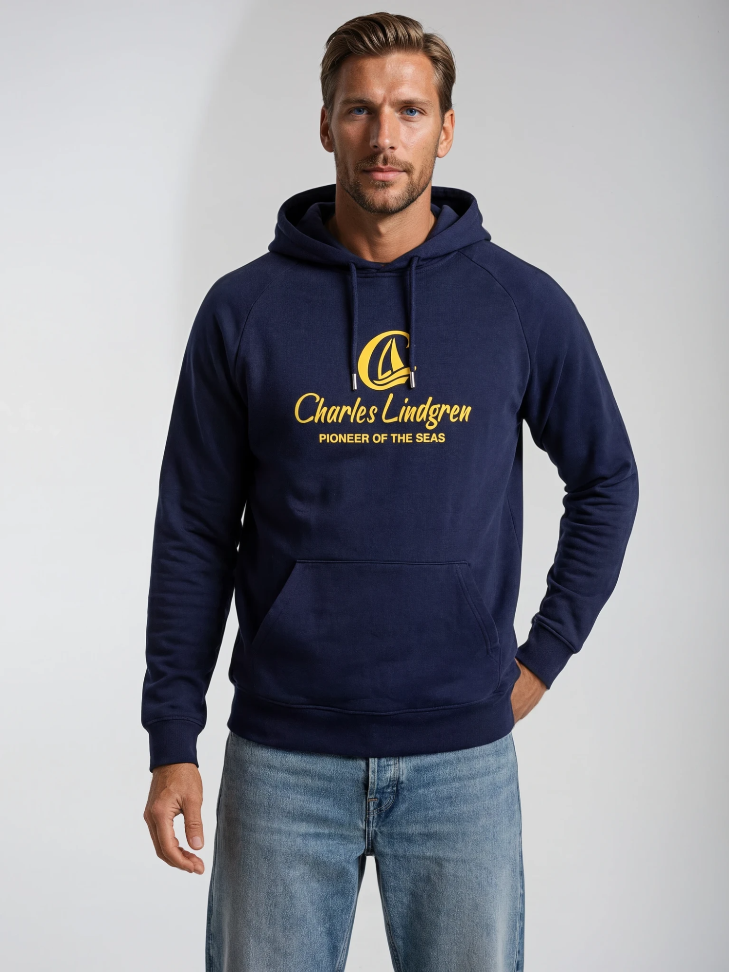 "Pioneer Of The Seas" Hoodie, Navy, Men's