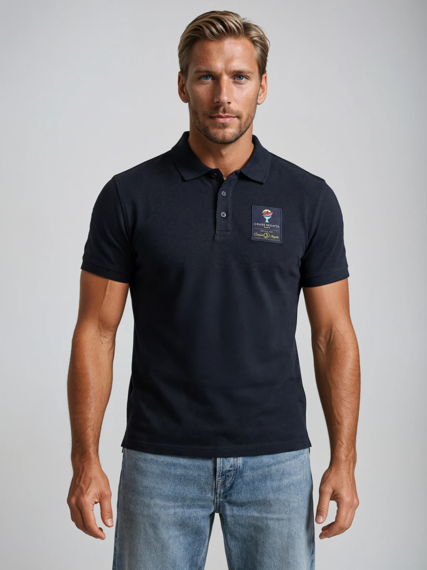 Charles Lindgren® – Poloshirt „Jugo“ Marineblau
