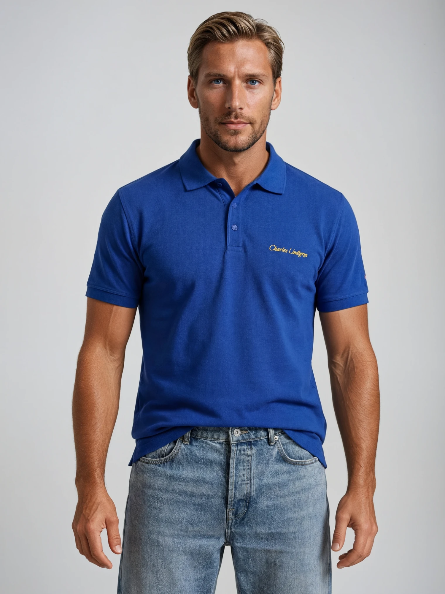 Charles Lindgren® – Poloshirt „Oceanus“ in Königsblau