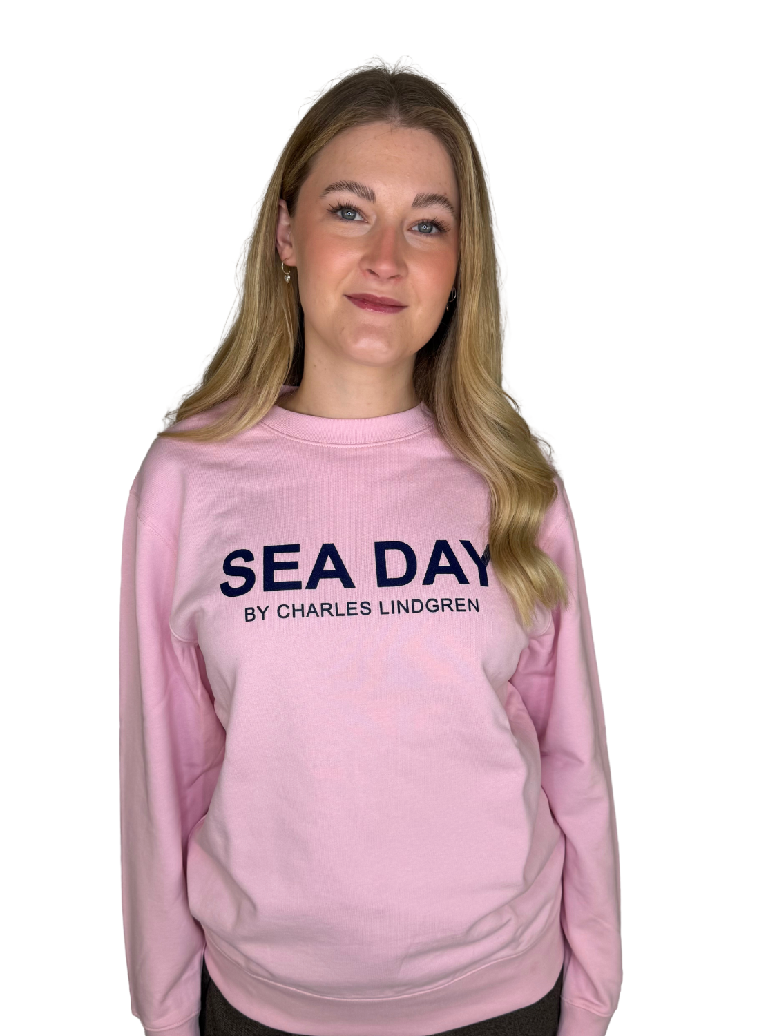 SEA DAY Sweatshirt Unisex Rosa Charles Lindgren offiziell vorne