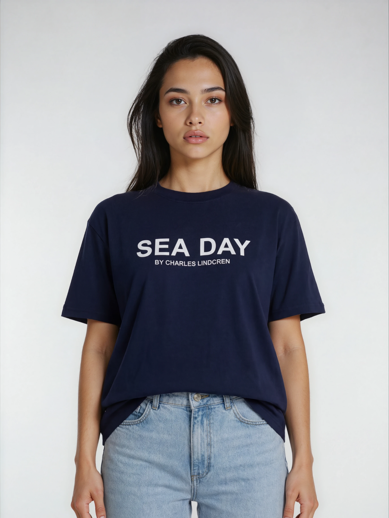 Charles Lindgren® – Damen T-Shirt „Sea Day“ in Navy