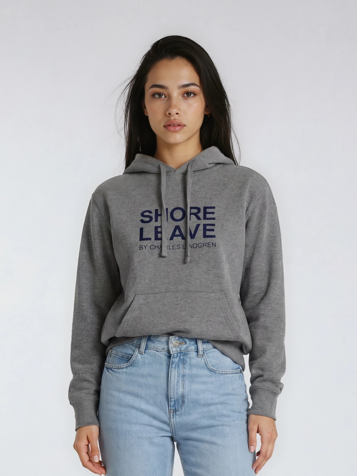 SHORE_LEAVE_Hoodie_Damen_Grau_vorne