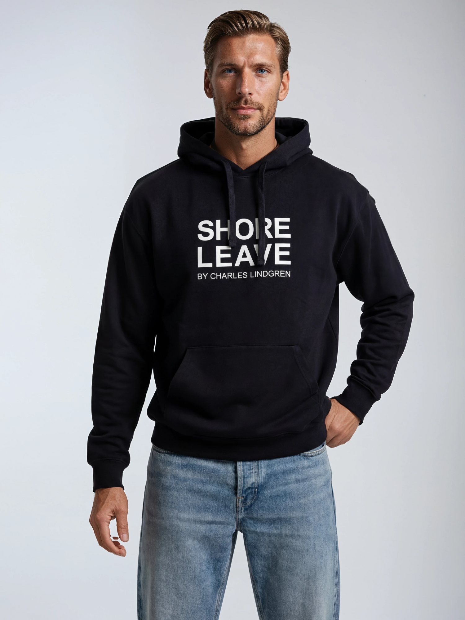 Charles Lindgren® – Herren & Unisex Hoodie „Shore Leave“ in Navy