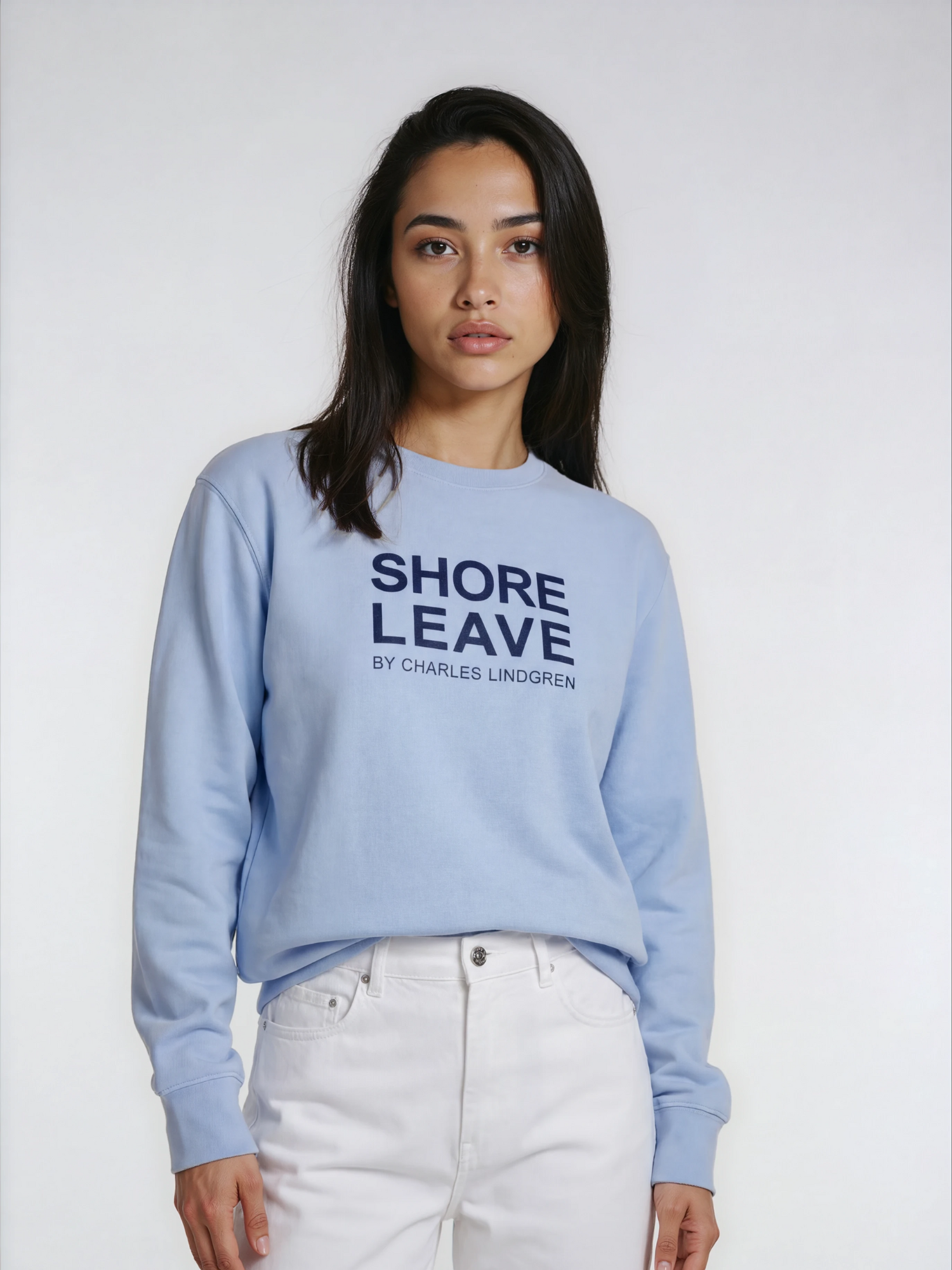 Charles Lindgren® – Damen & Unisex Sweatshirt „Shore Leave“ in Babyblau