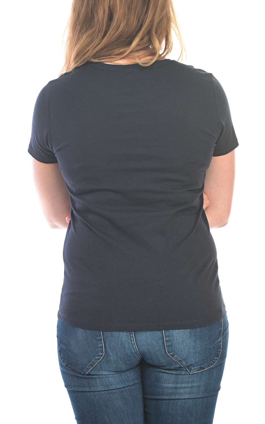 Colla-T-Shirt-Marineblau-woman-hinten