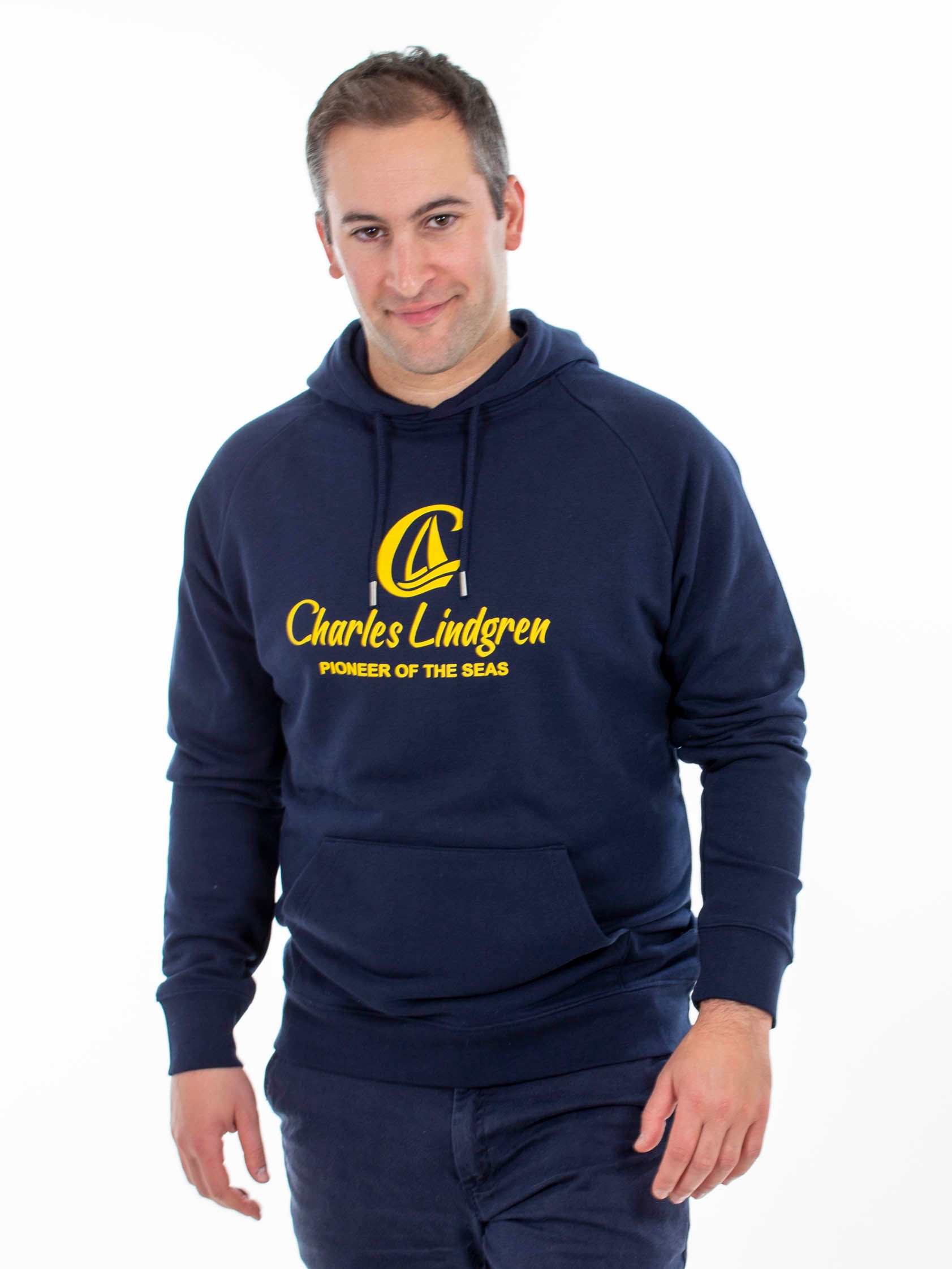 Charles Lindgren® – Hoodie „Pioneer of the Seas“ Navy