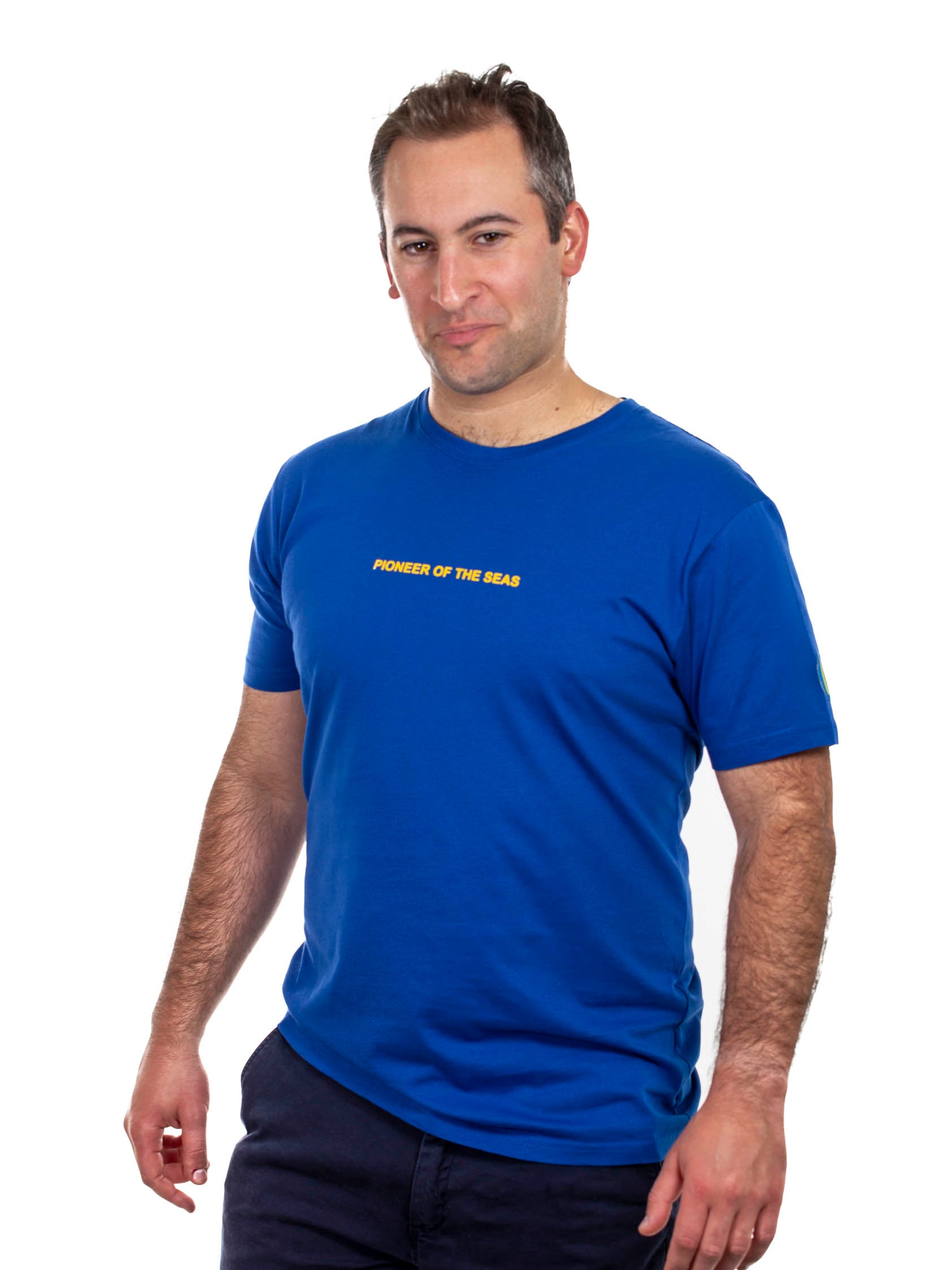 Charles Lindgren® – Herren T-Shirt „Pioneer of the Seas“ Königsblau