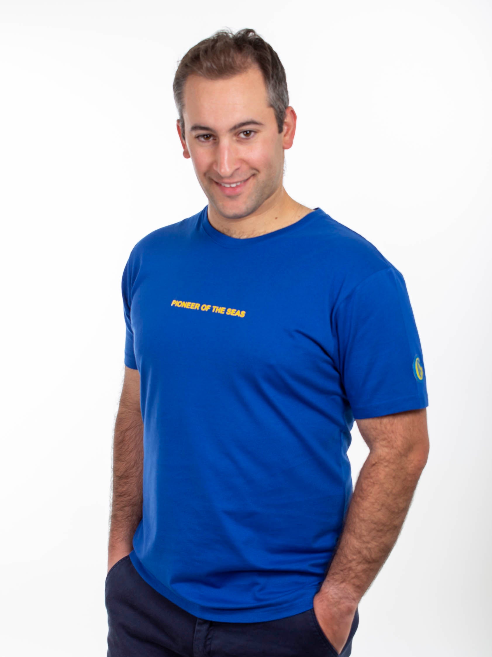 Charles Lindgren® – Herren T-Shirt „Pioneer of the Seas“ Königsblau