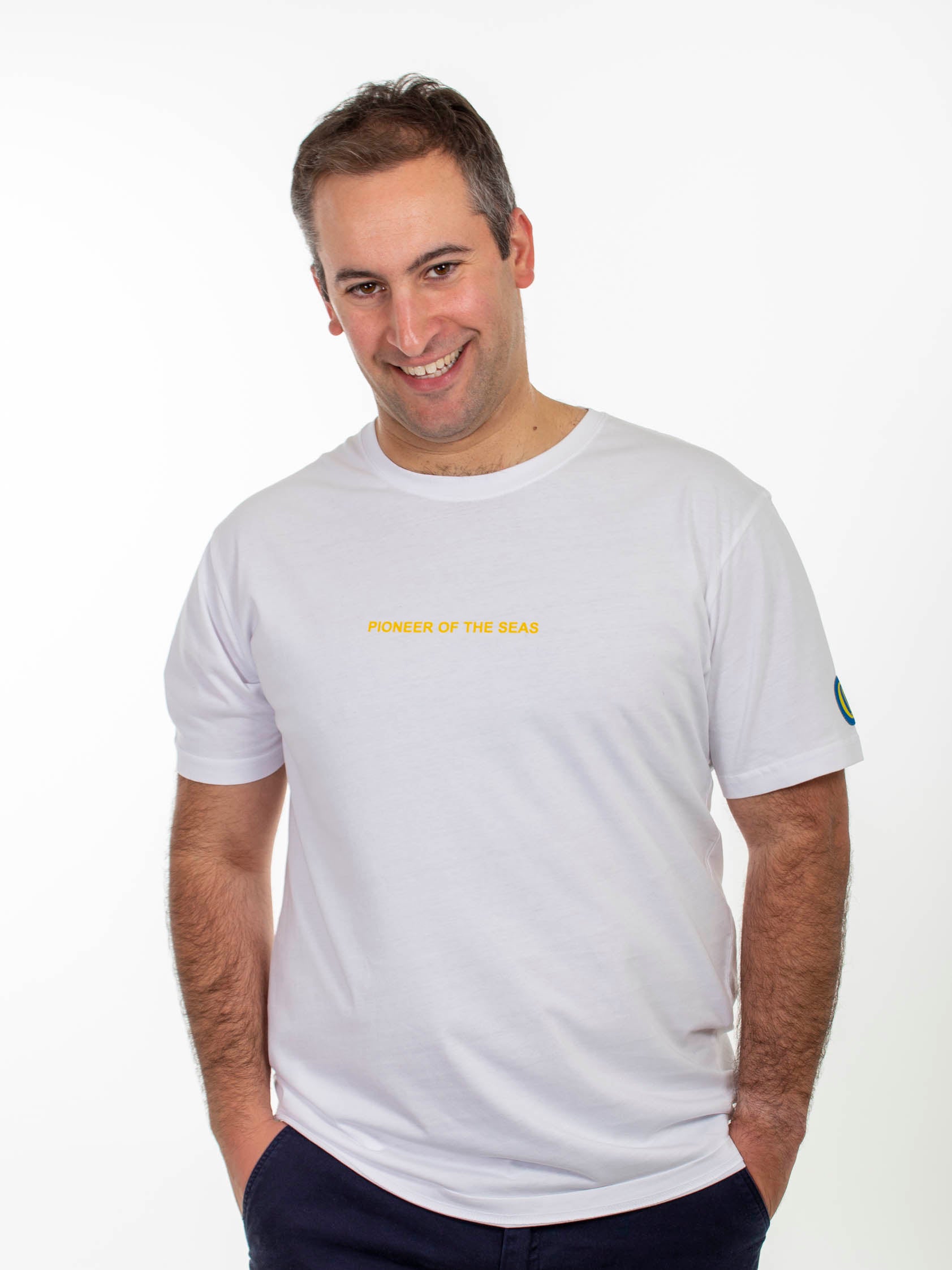 Charles Lindgren Pioneer T-Shirt White Print Front