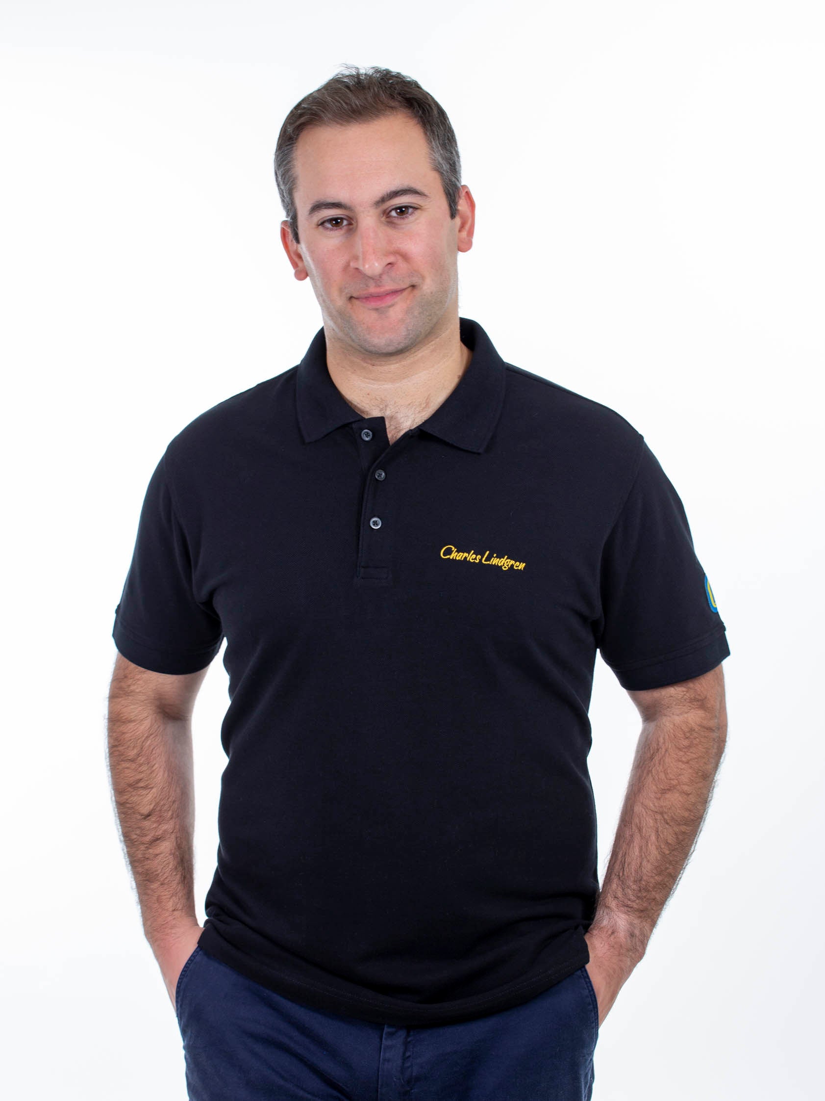 Oceanus Polo Shirt Schwarz Herren Vorne