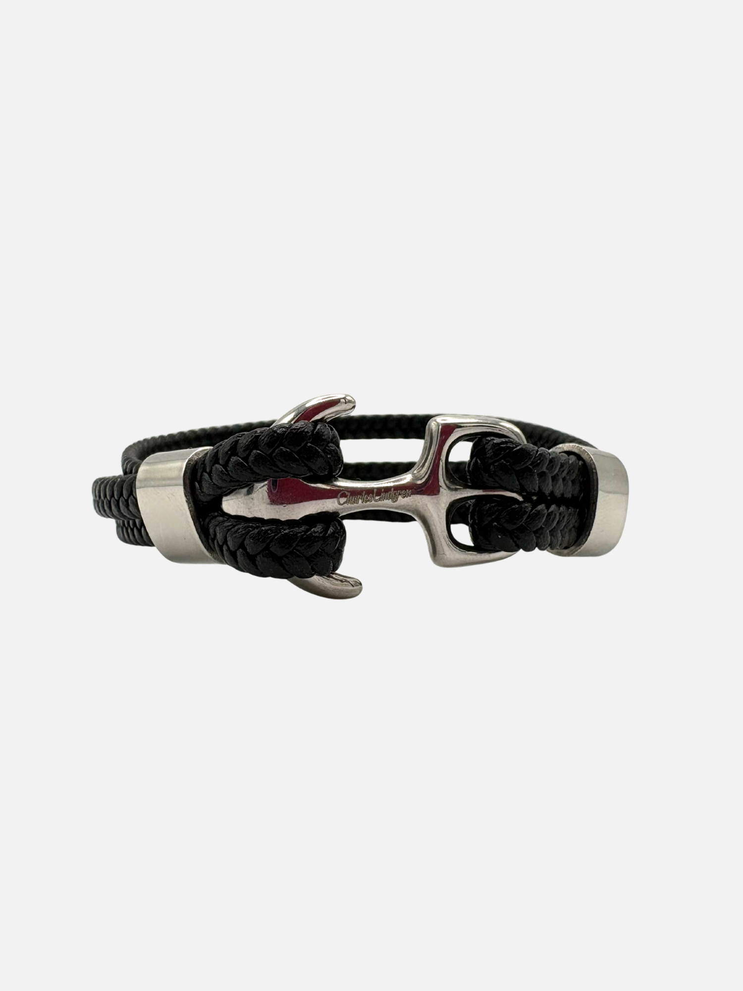 Armband Schwarz Silber geschlossen