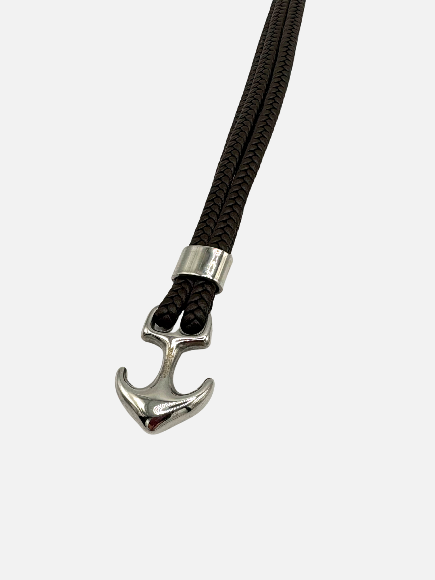 Armband braun silber nah