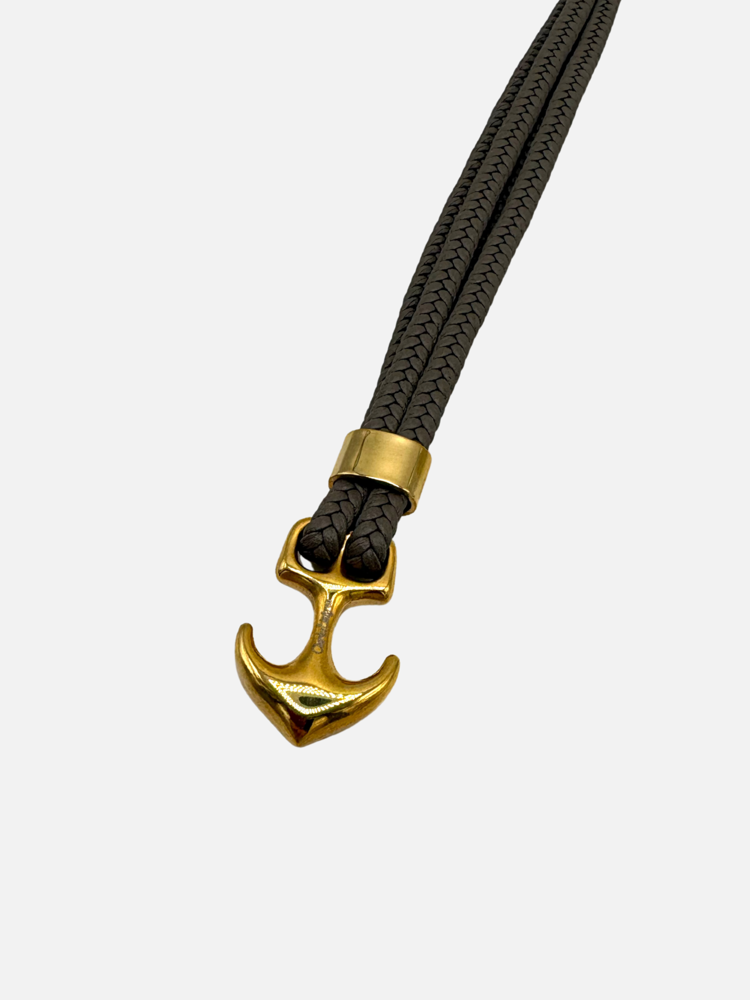 Charles Lindgren® – Unisex Lederarmband in Grau / Gold