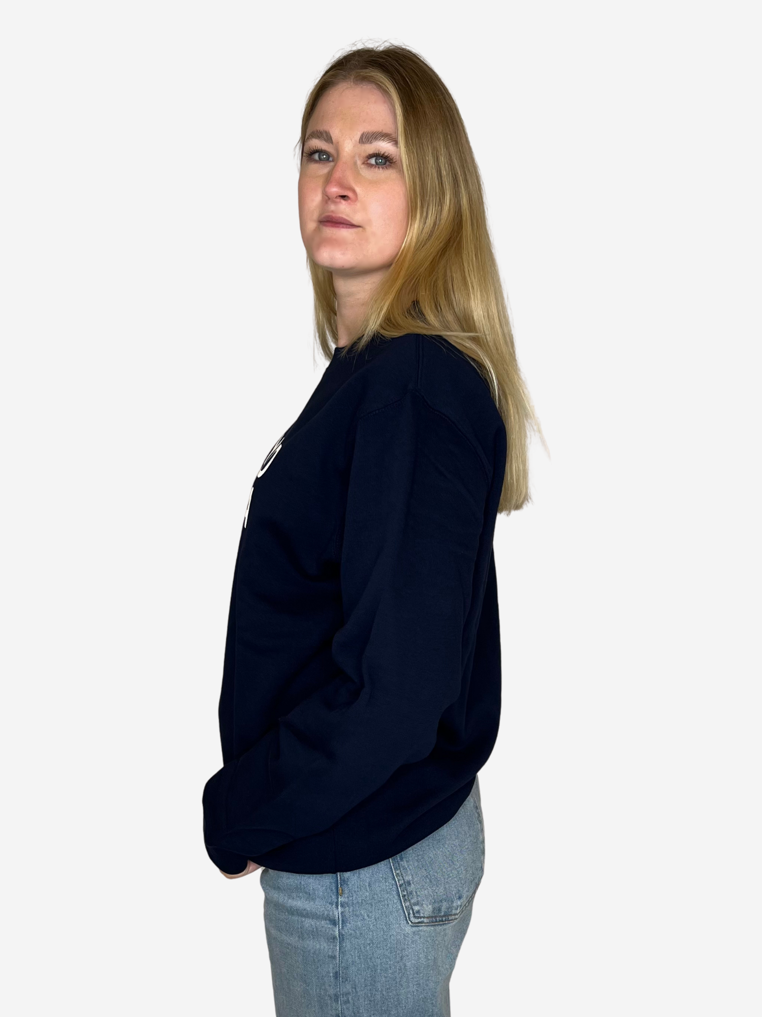 BEYOND-THE-SEA-Sweatshirt-Damen-Unisex-NAVY-seite-charles-lindgren-offiziell
