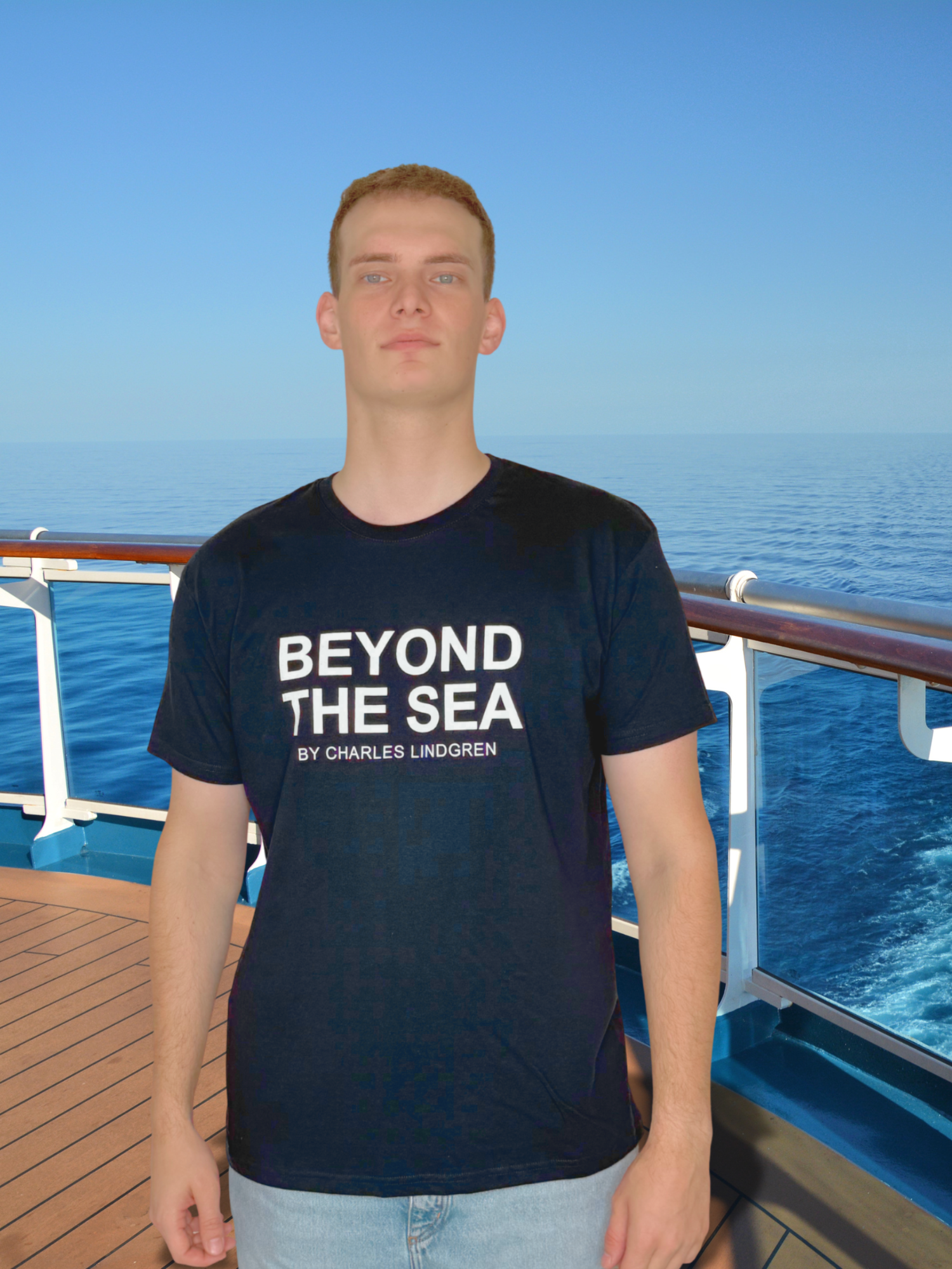 BEYOND THE SEA T-Shirt Navy Herren Kreuzfahrt Charles Lindgren offiziell