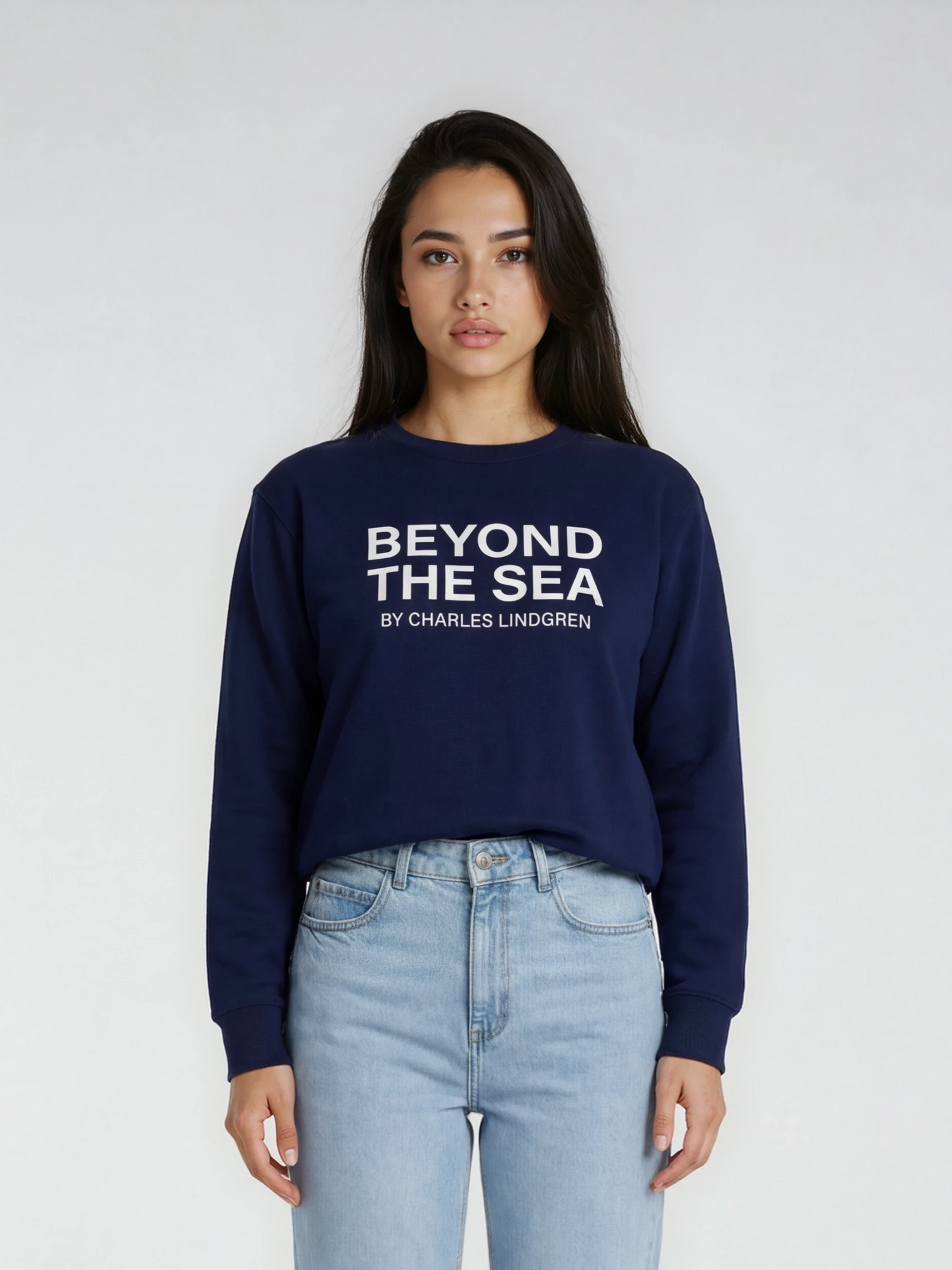 BEYOND_THE_SEA_Sweatshirt_Navy_Damen_vorne