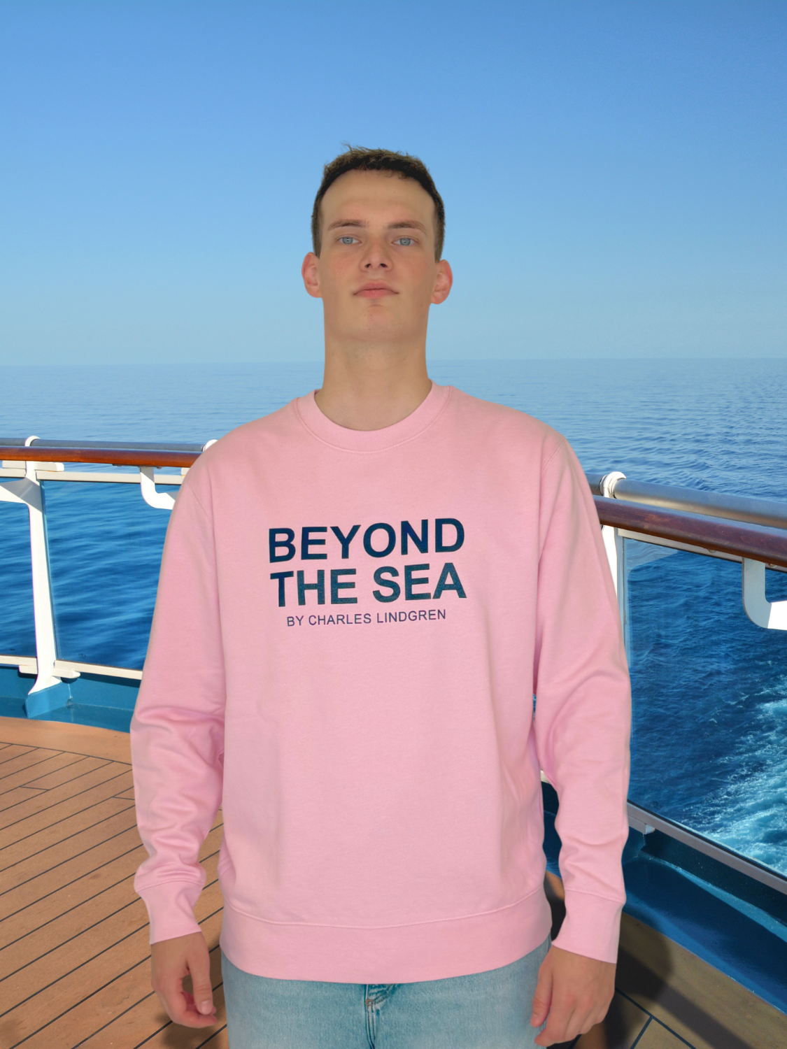 Charles Lindgren® – Herren & Unisex Sweatshirt „Beyond the Sea“ in Rosa