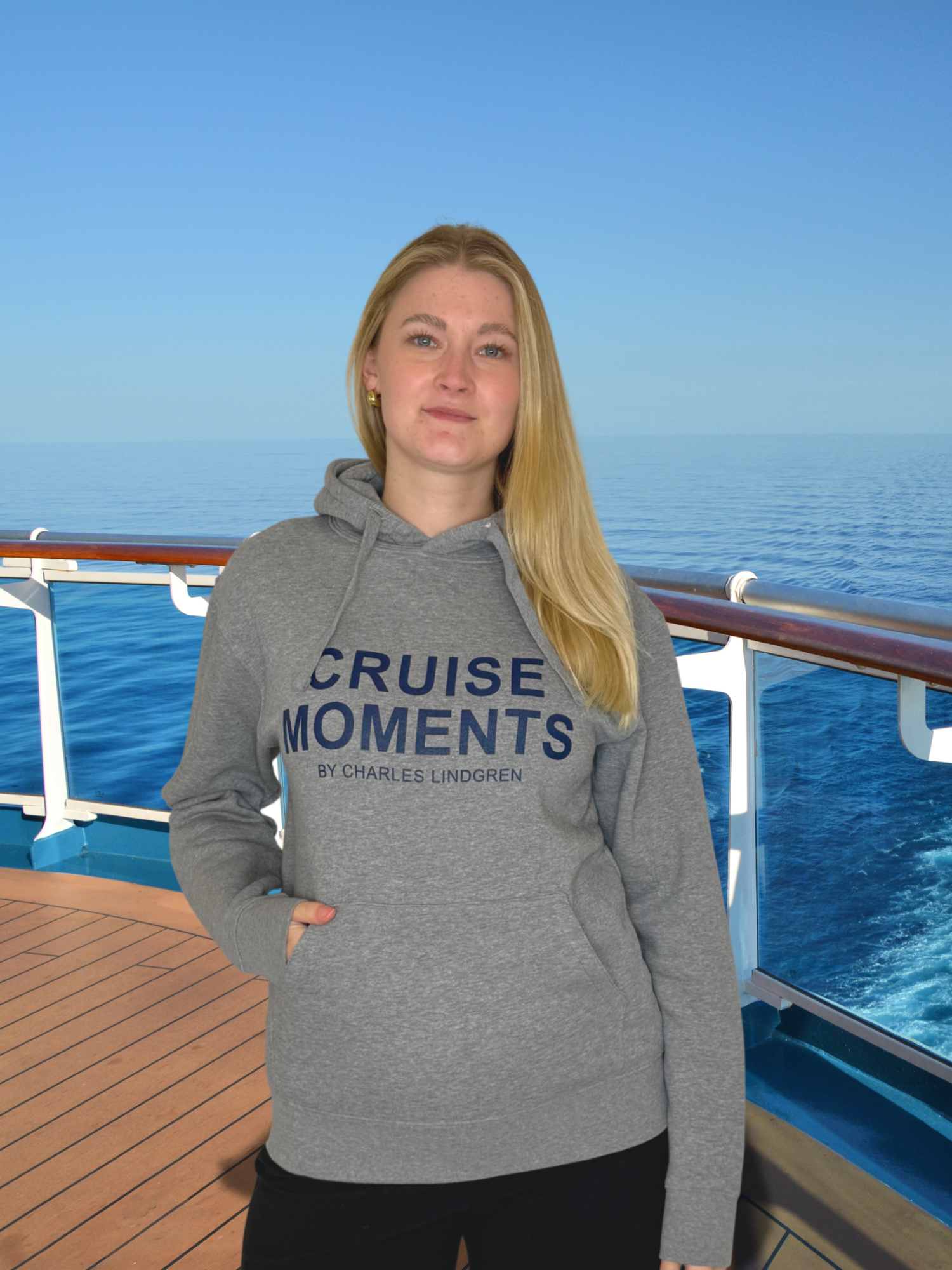 CRUISE MOMENTS Hoodie Grau Damen Unisex Kreuzfahrt charles lindgren offiziell