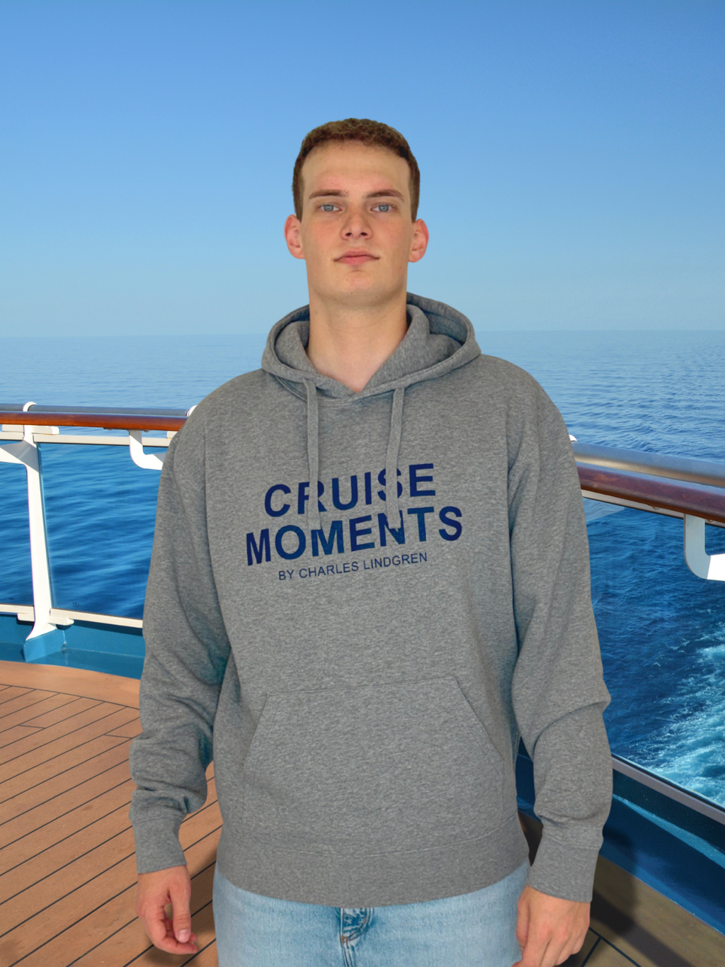 CRUISE MOMENTS Hoodie Grau Herren Unisex Kreuzfahrt charles lindgren offiziell