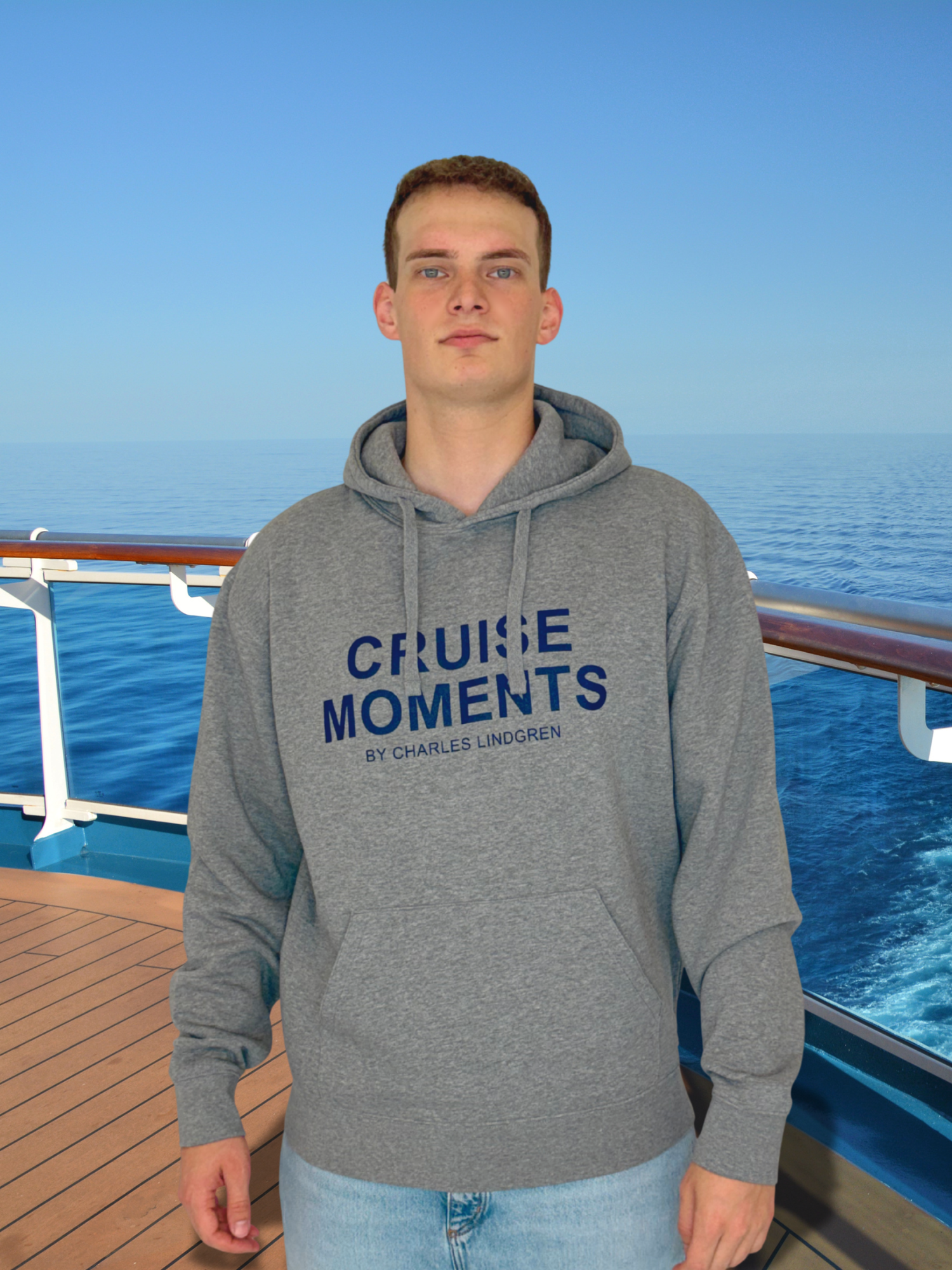 CRUISE MOMENTS Hoodie Grau Herren Unisex Kreuzfahrt charles lindgren offiziell