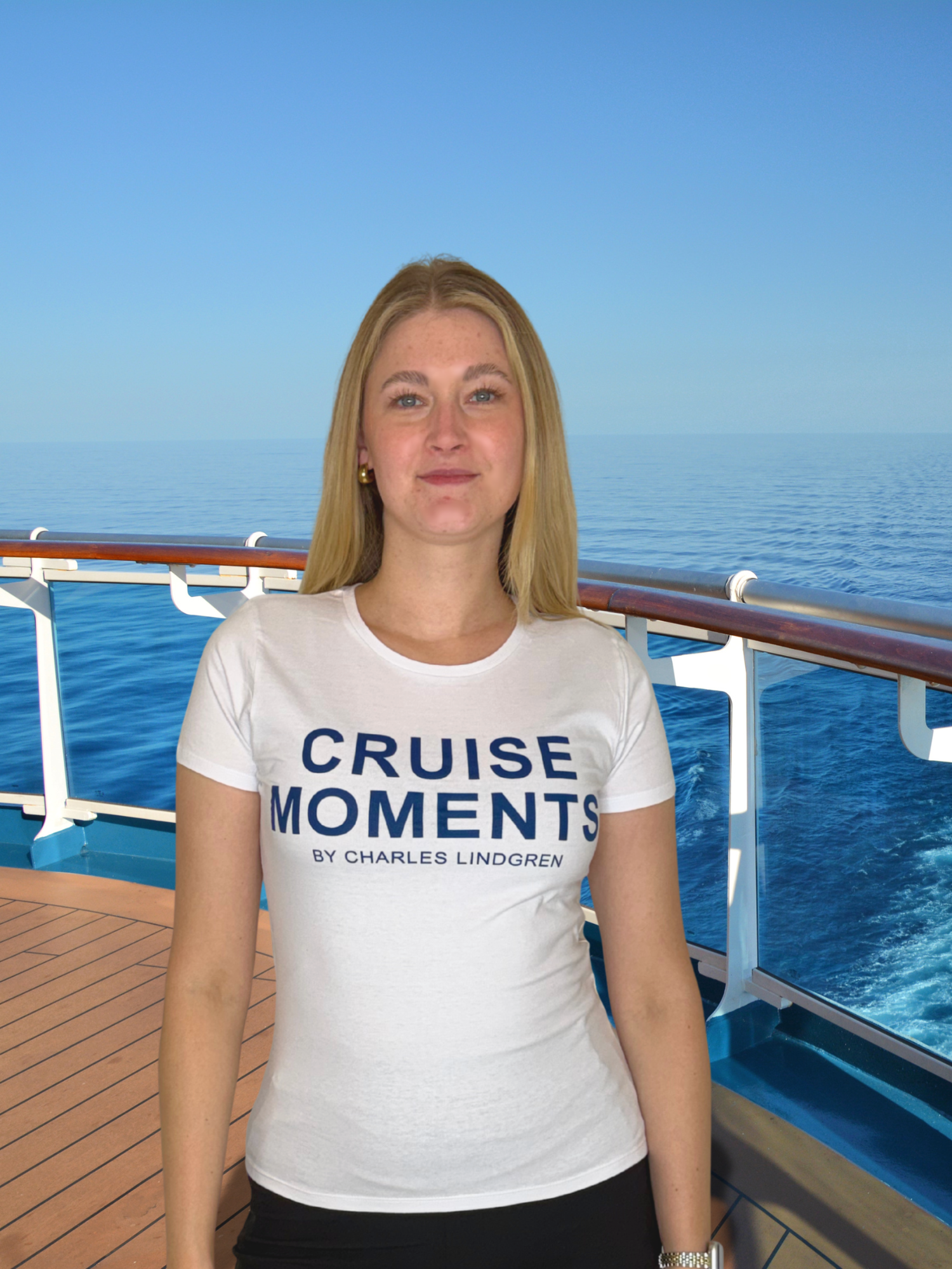 CRUISE MOMENTS T-Shirt Weiss Damen Kreuzfahrt Charles Lindgrenoffiziell