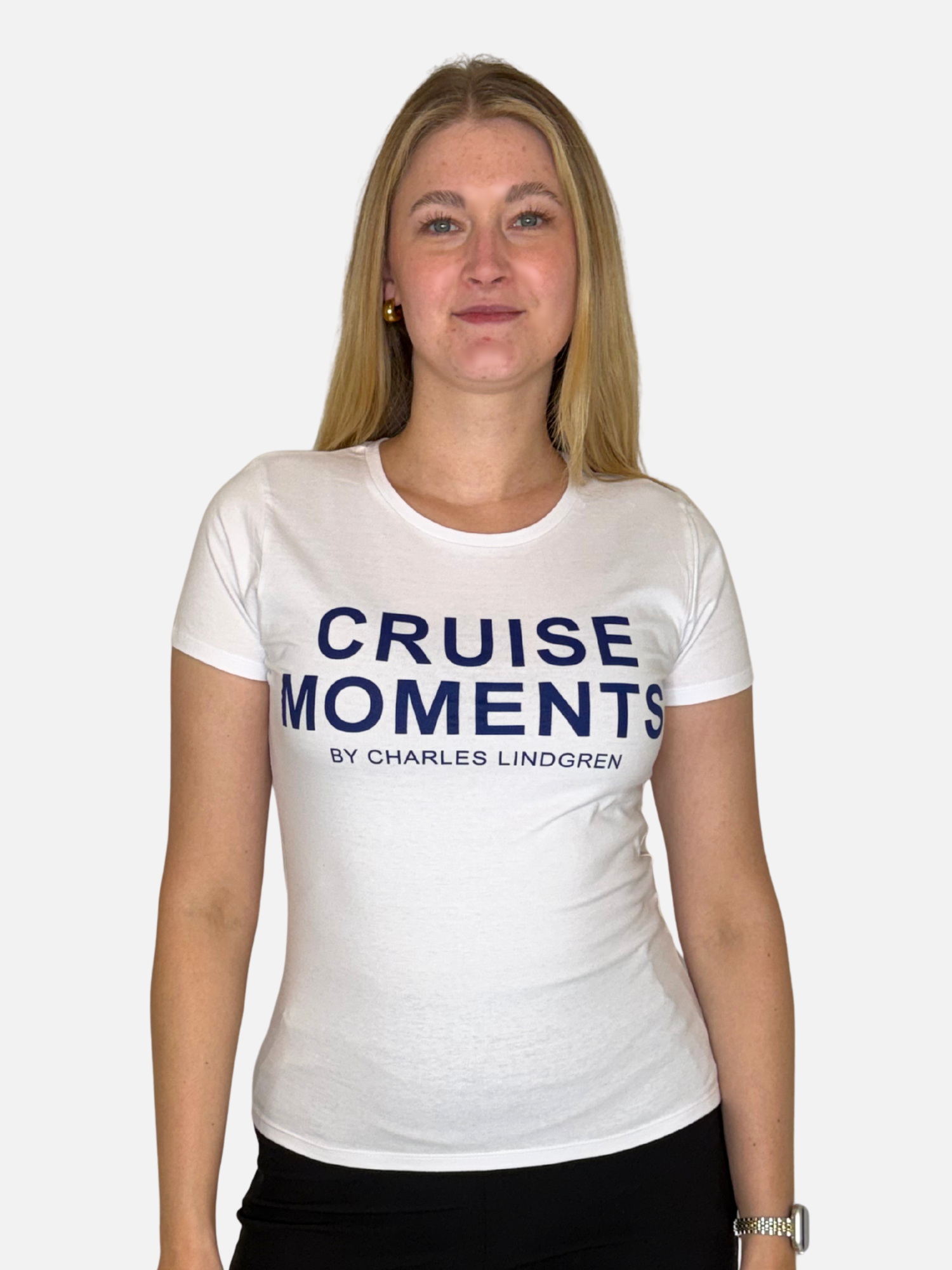 CRUISE MOMENTS T-Shirt Weiss Damen vorne Charles Lindgren offiziell