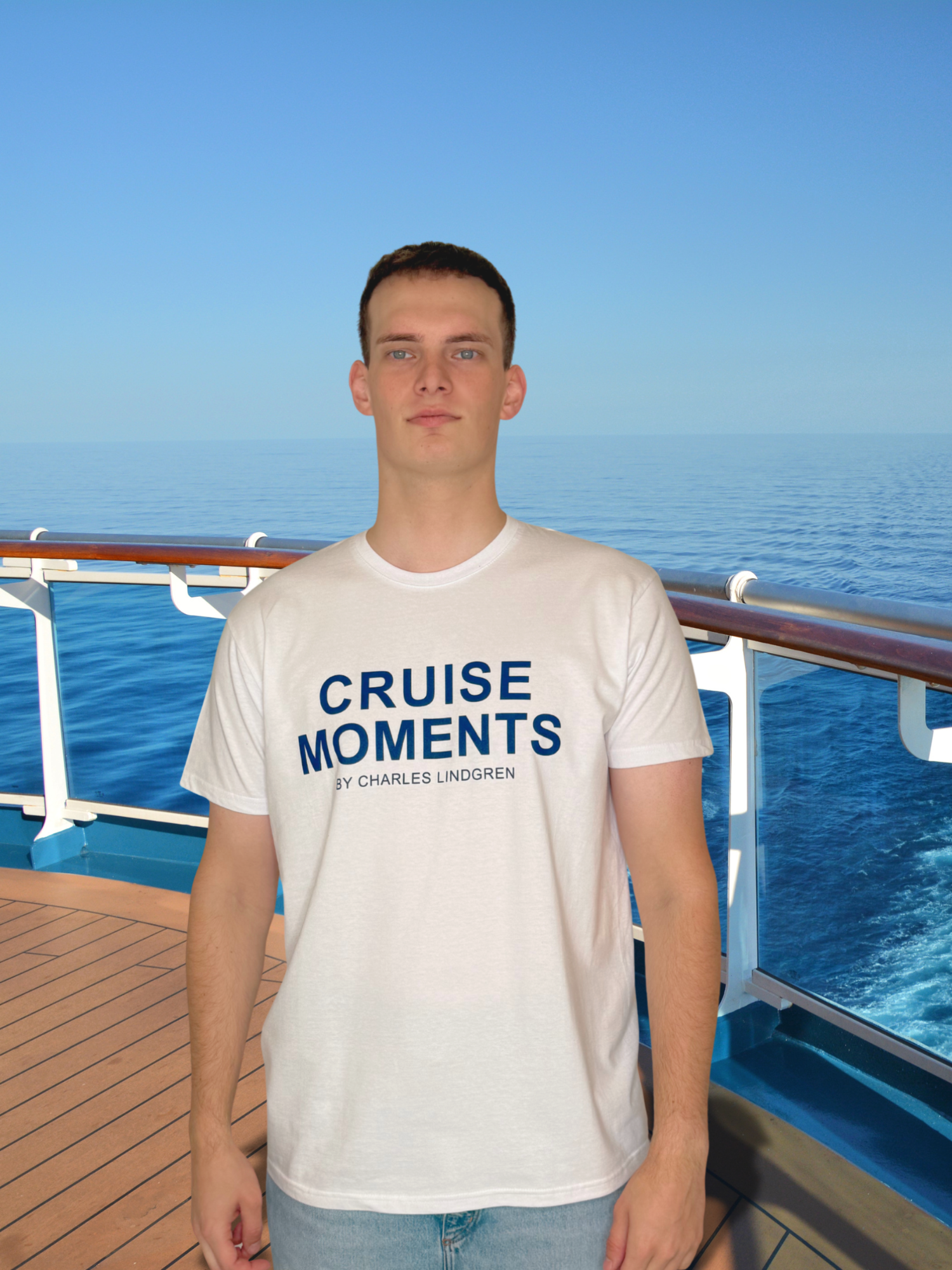 CRUISE MOMENTS T-Shirt Weiss Herren Kreuzfahrt Charles Lindgren offiziell