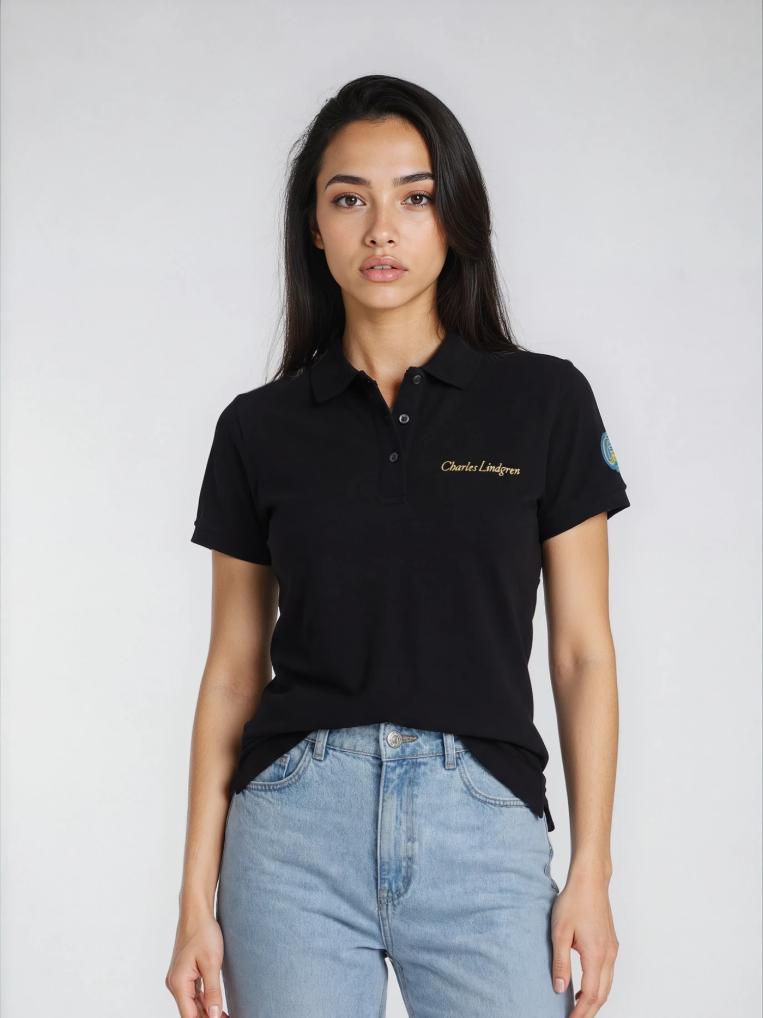 Charles Lindgren® – Damen Poloshirt Schwarz