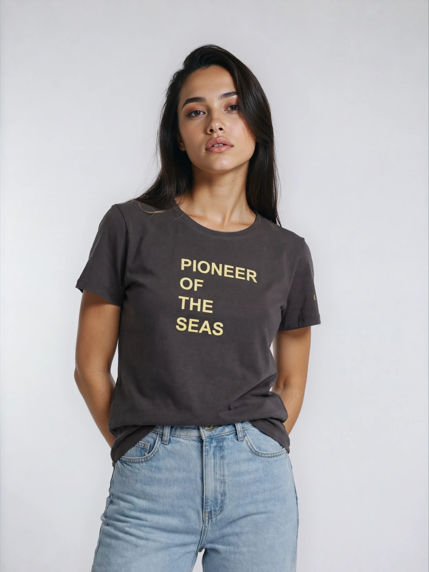 Charles Lindgren® – Damen T-Shirt „Pioneer of the Seas“ Dunkelgrau