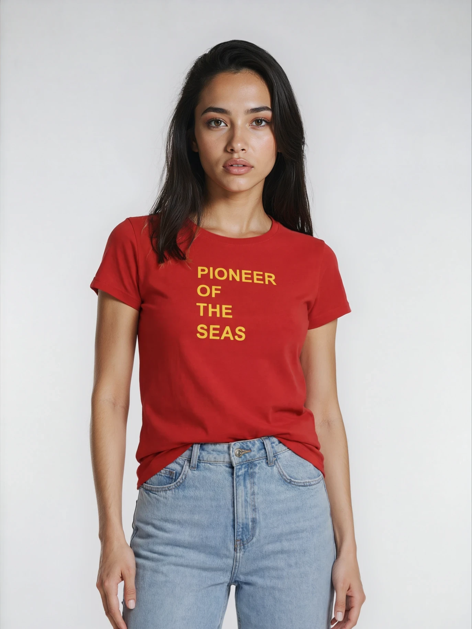 Charles Lindgren® – Damen T-Shirt „Pioneer of the Seas“ Rot