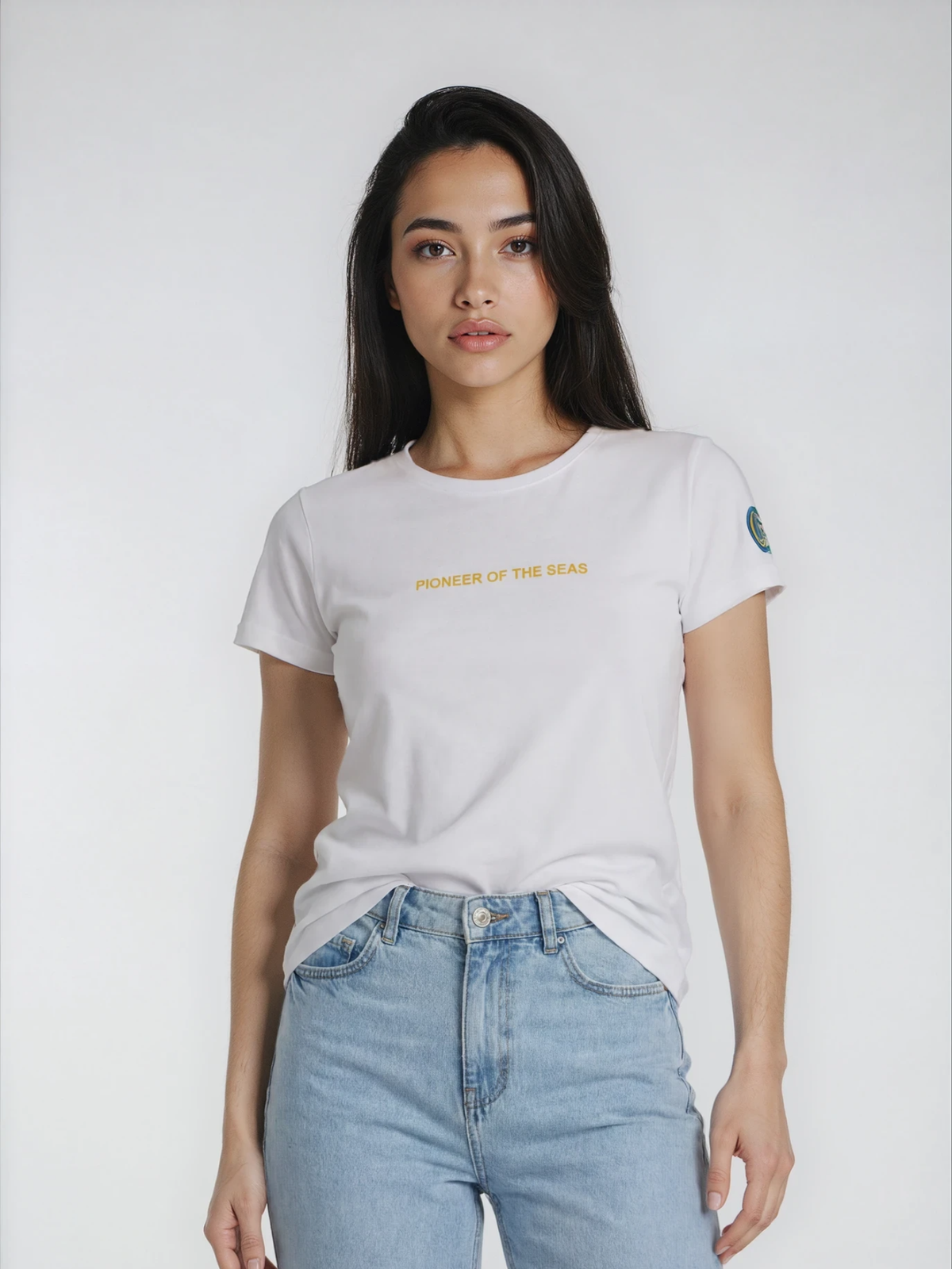Charles Lindgren® – Damen T-Shirt „Pioneer of the Seas“ Weiß
