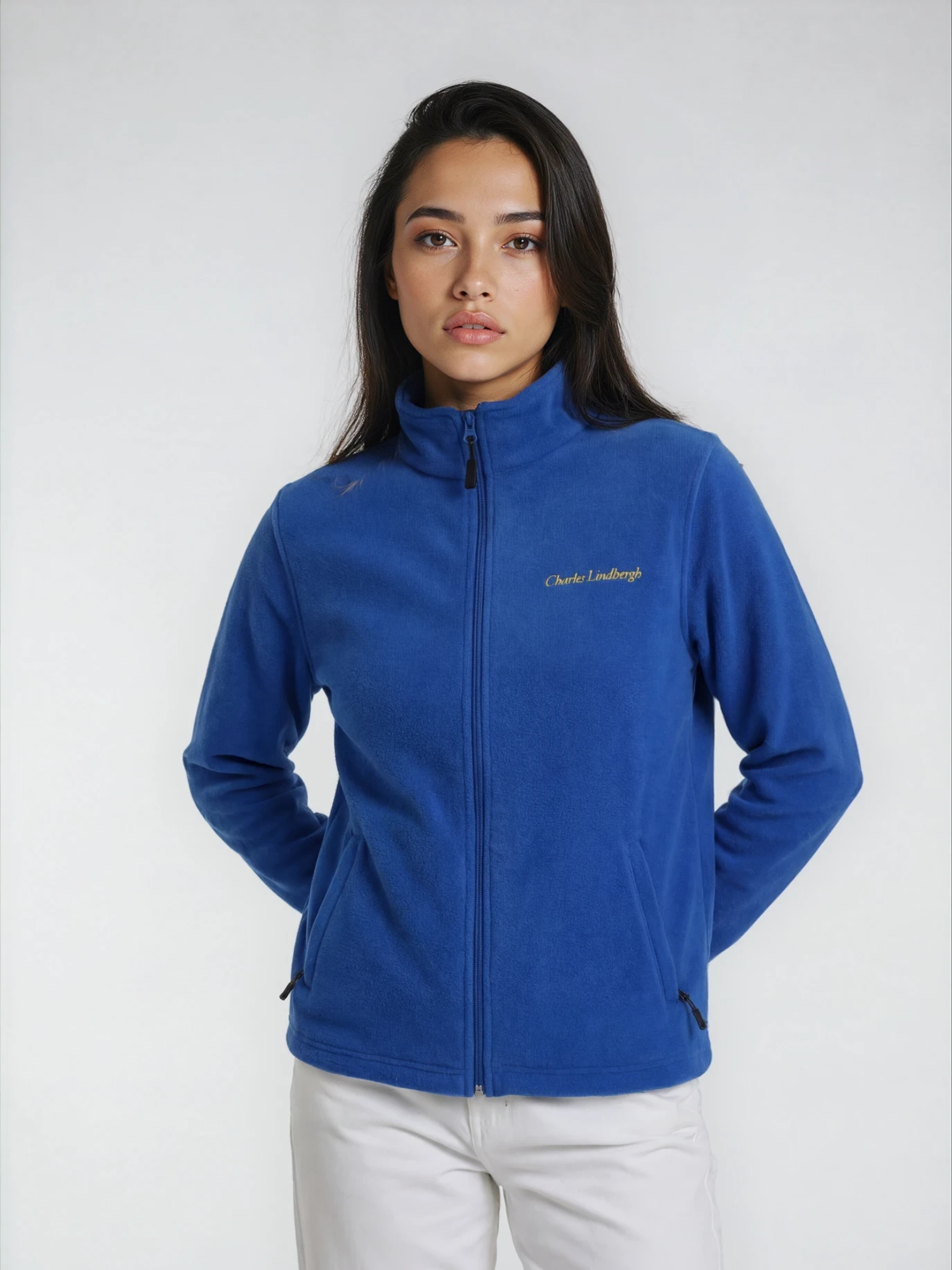 "Poseidon" Fleece Jacket, Royal Blue, Women's