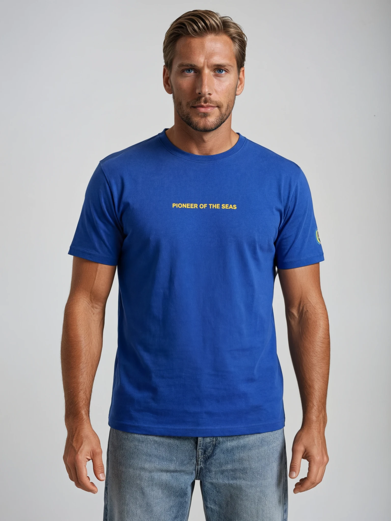 Charles Lindgren® – Herren T-Shirt „Pioneer of the Seas“ Königsblau