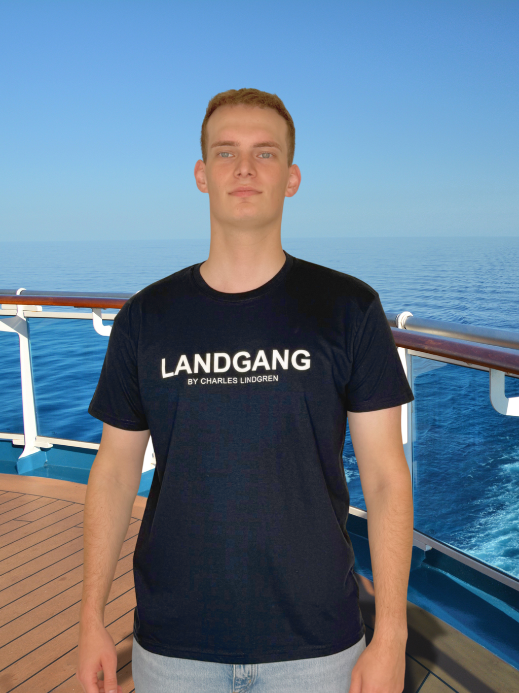 LANDGANG T-Shirt Navy Herren Kreuzfahrt Charles Lindgren offiziell