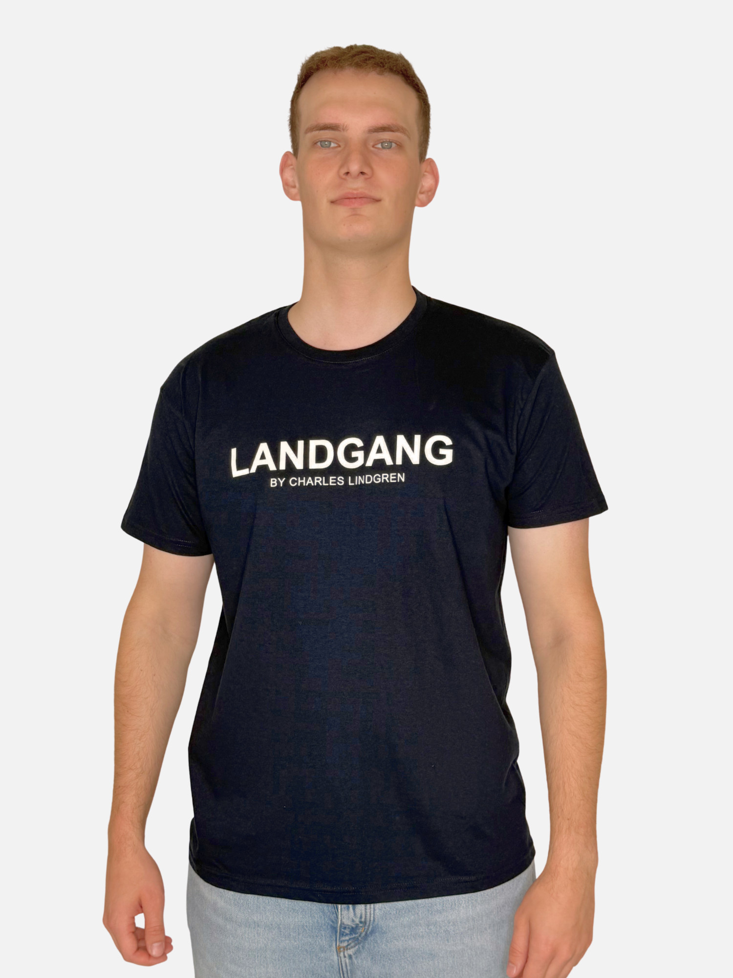 LANDGANG T-Shirt Navy vorne Charles-Lindgren-offiziell