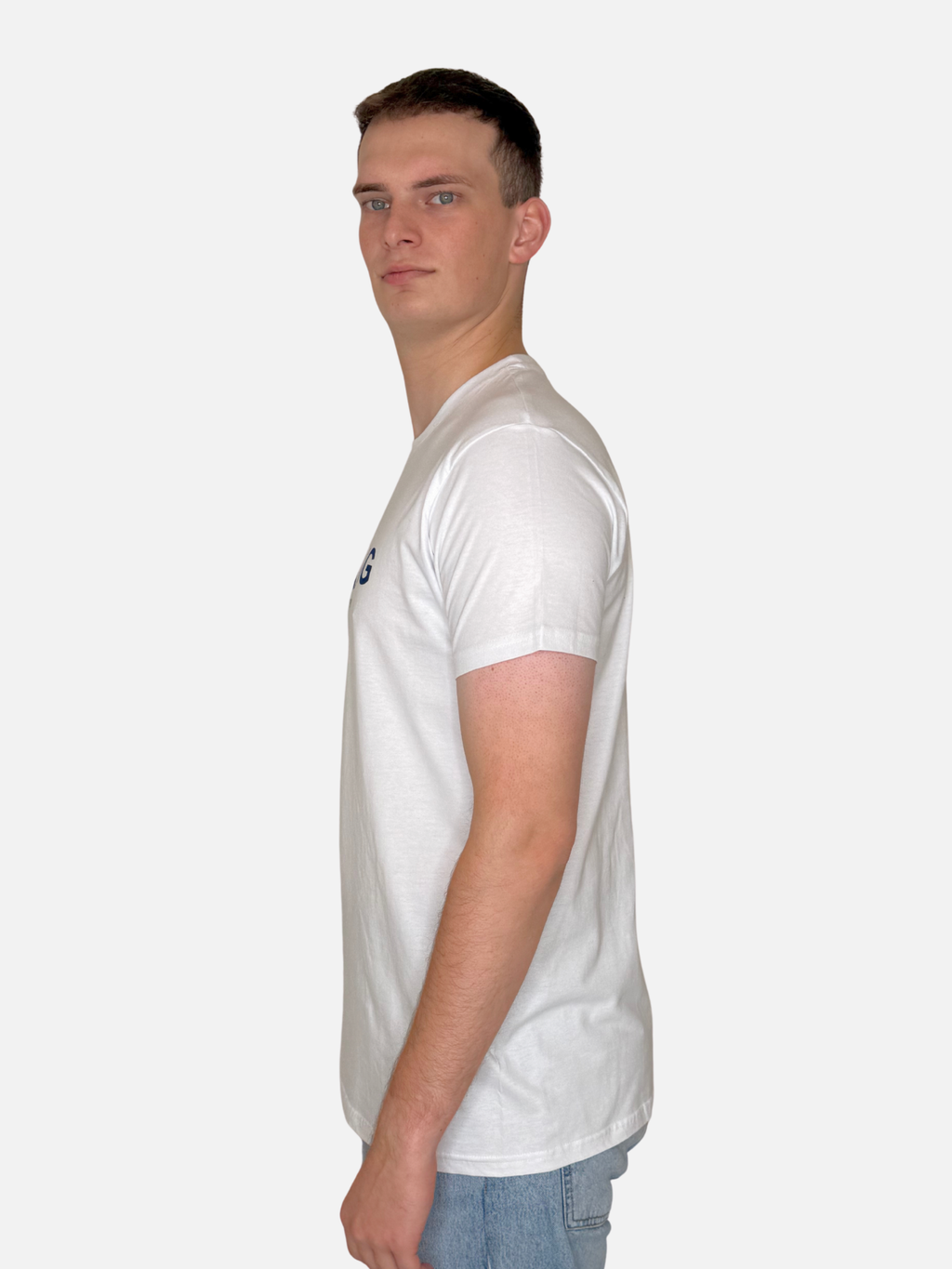 LANDGANG T-Shirt Weiss seitlich Charles Lindgren offiziell