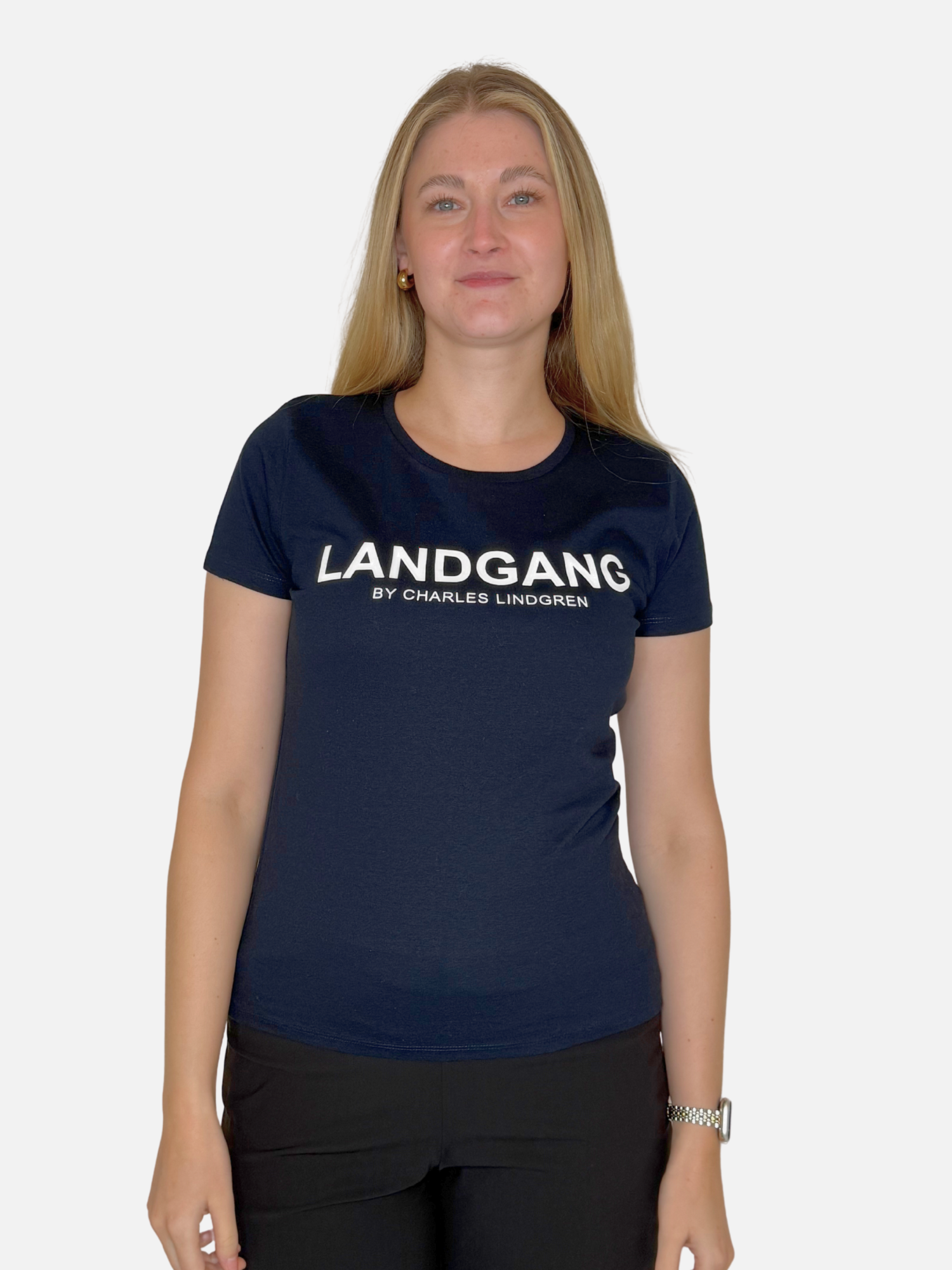 LANDGANG T-Shirt navy vorne Charles Lindgren offiziell