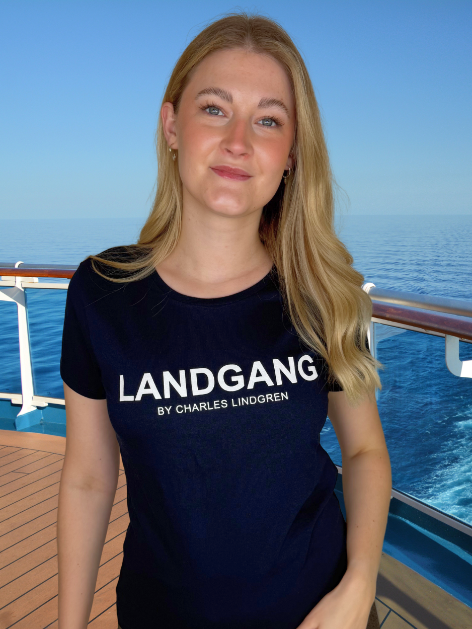 Landgang T-Shirt Navy Damen Charles Lindgren