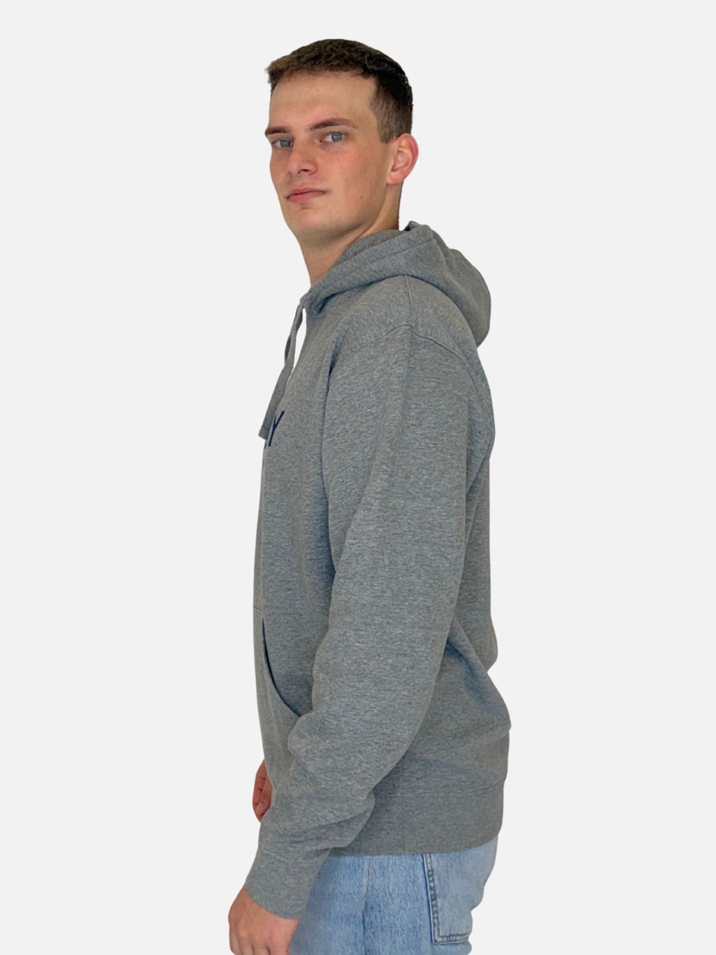 SEA DAY Hoodie Grau Herren Unisex seitlich charles lindgren offiziell