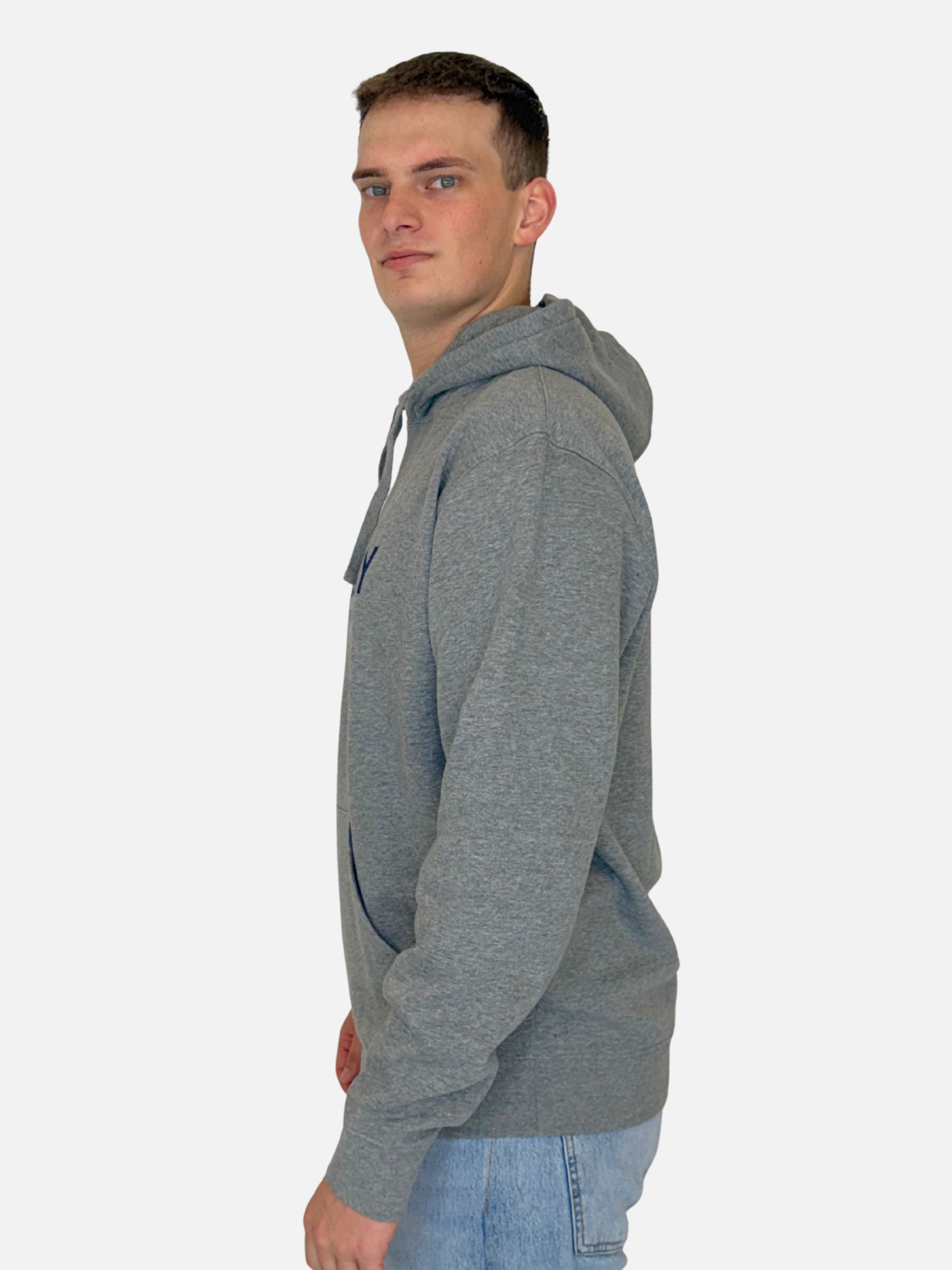 SEA DAY Hoodie Grau Herren Unisex seitlich charles lindgren offiziell