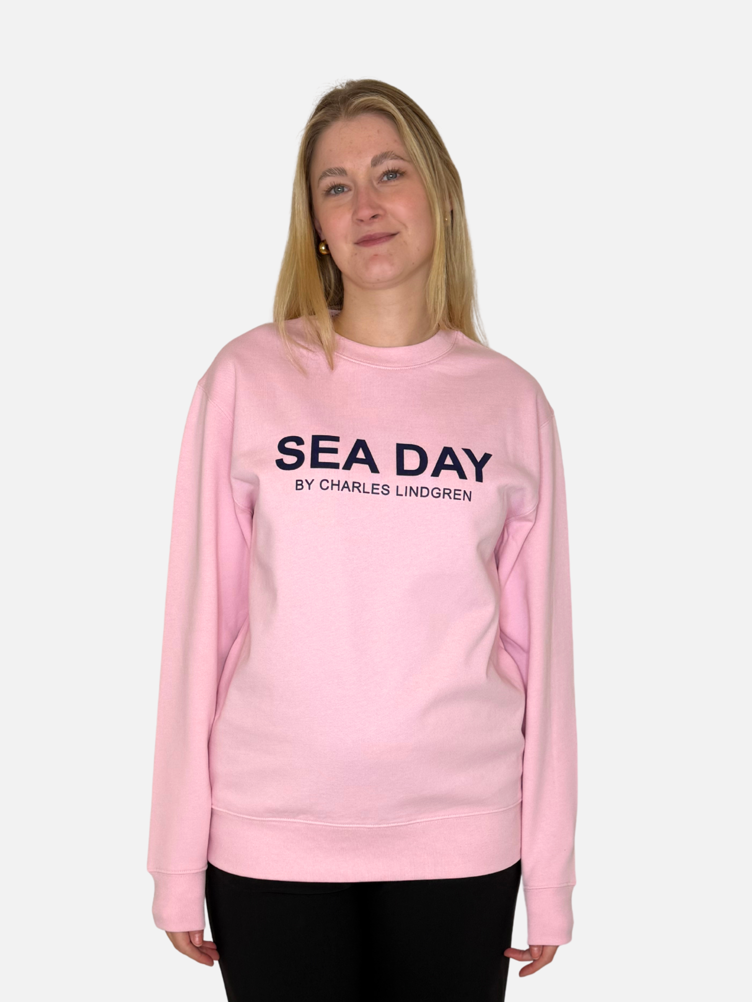 SEA DAY Sweatshirt Rosa Damen unisex vorne Charles Lindgren offiziell