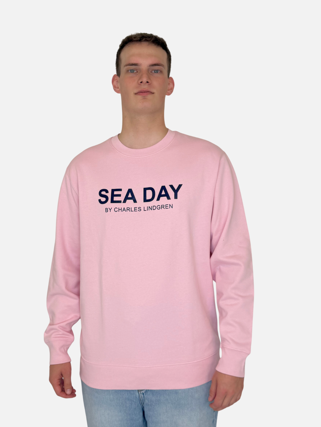 SEA DAY Sweatshirt Rosa Herren unisex vorne charles lindgren offiziell